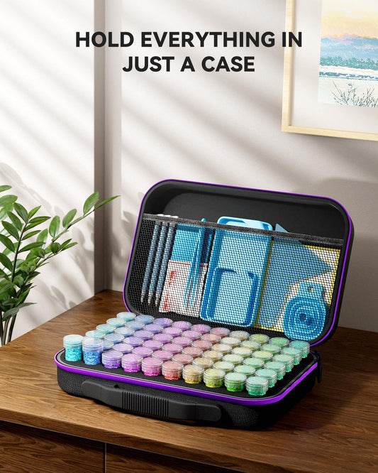 ARTDOT 60 Cans Diamond Painting Accessories Boxes, Portable Storage Box for Diamond Painting Adults, Gift for Storage Diamond Painting Pictures Stones Beads