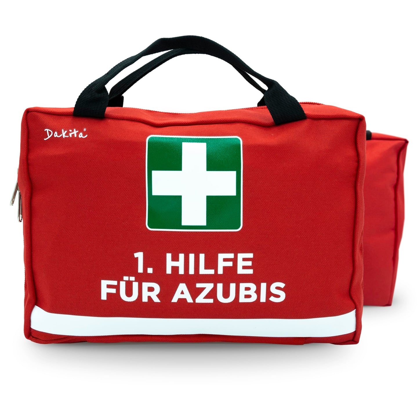 Dakita First Aid Kit for Trainees - Funny gift for starting training or exams - 28x18x8 cm - red, empty