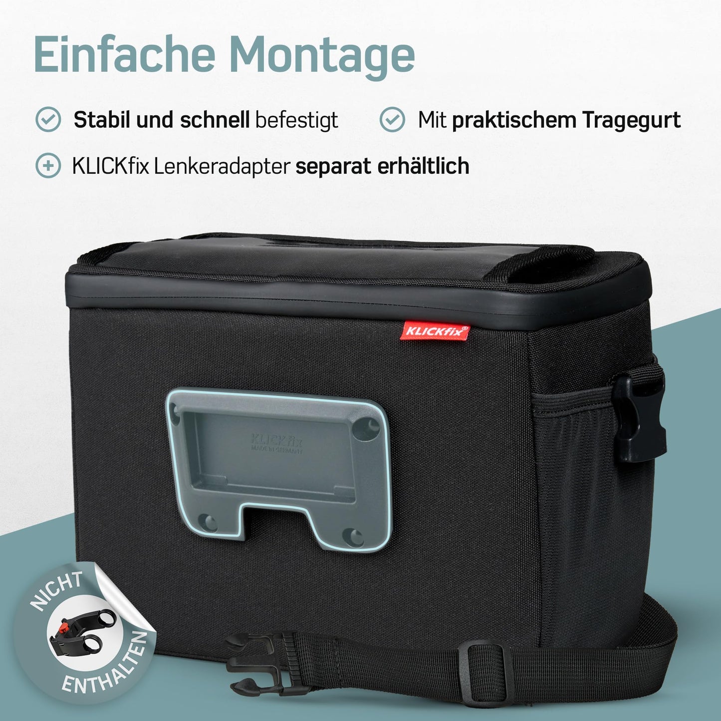 Borrow KLICKfix handlebar bag smartphone - water-repellent and spacious bike handlebar bag 6 L - bike bag handlebar ebike - bike bag phone