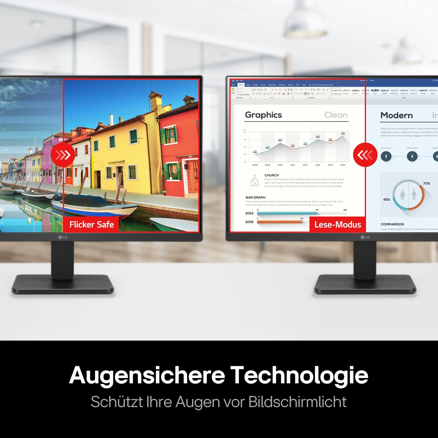 LG Full HD Monitor 24MR400-B.AEUQ - 24-inch, IPS Panel, FreeSync, VESA FDMI, 100Hz, Black