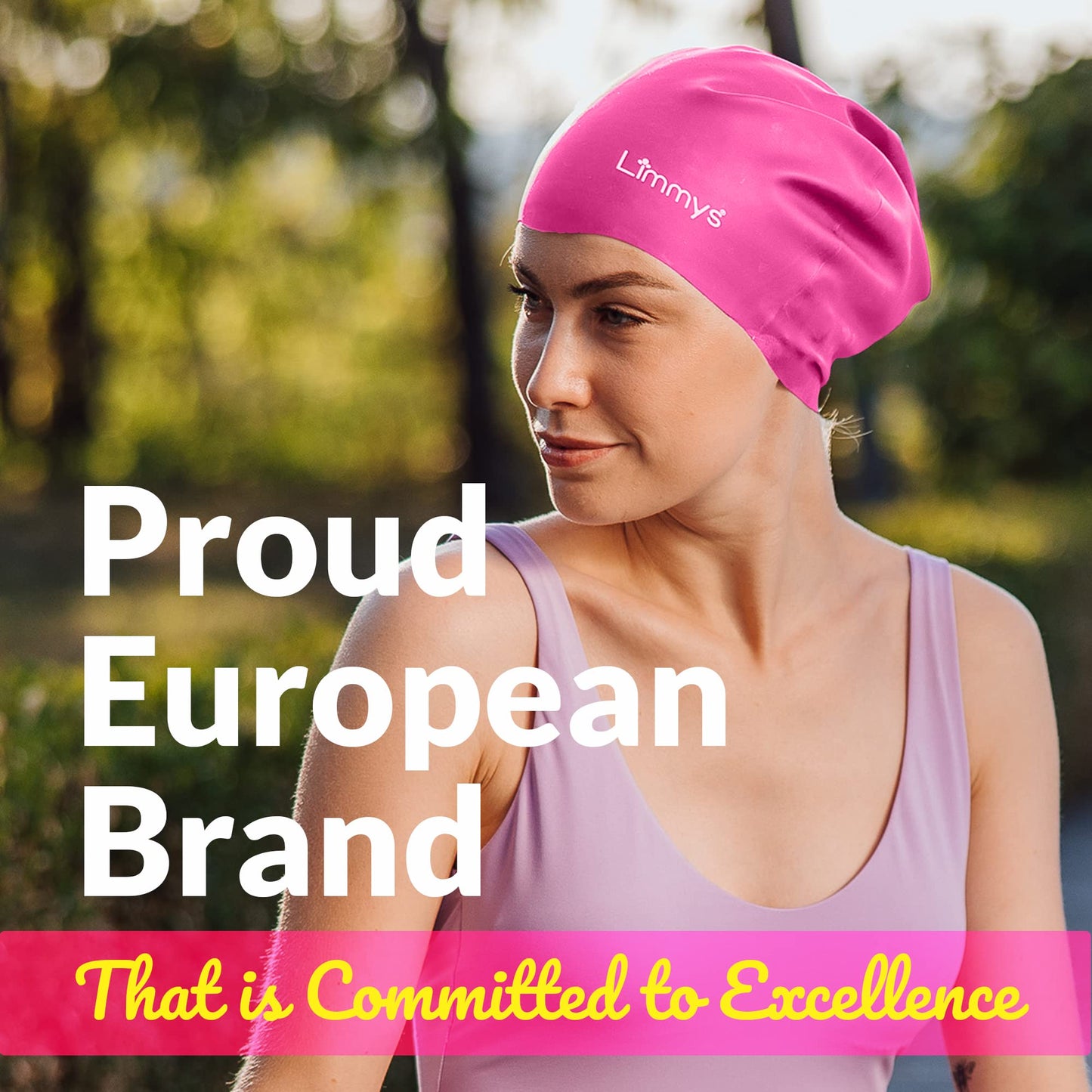 Limmys Premium Swim Cap for Men & Women - Soft Silicone Bathing Cap for Adults - Comfortable, Streamlined Fit, Chlorine-Resistant, Hypoallergenic, Swim Cap for Training & Leisure.