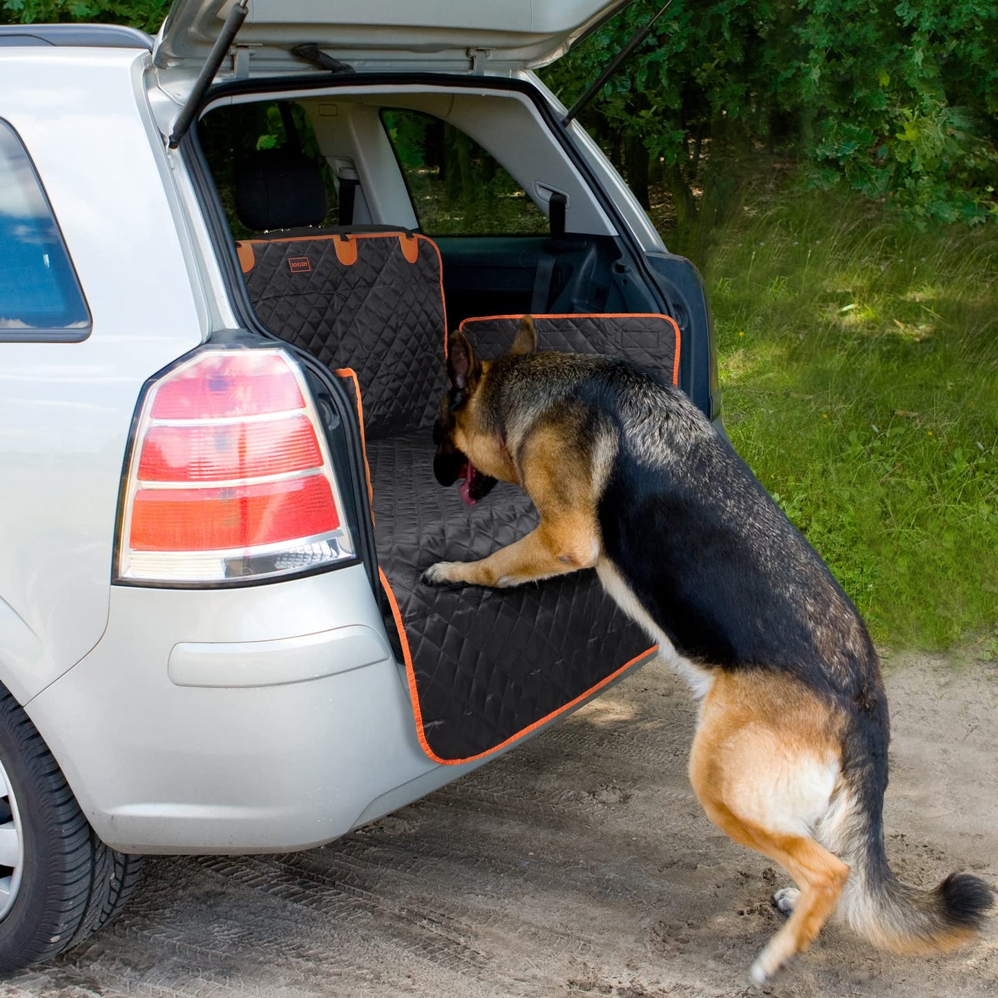 JOEJOY Dog Trunk Liner with Side and Bumper Protection, Universal Waterproof Scratch-Resistant Dog Cargo Liner - Dog Car Trunk Cover