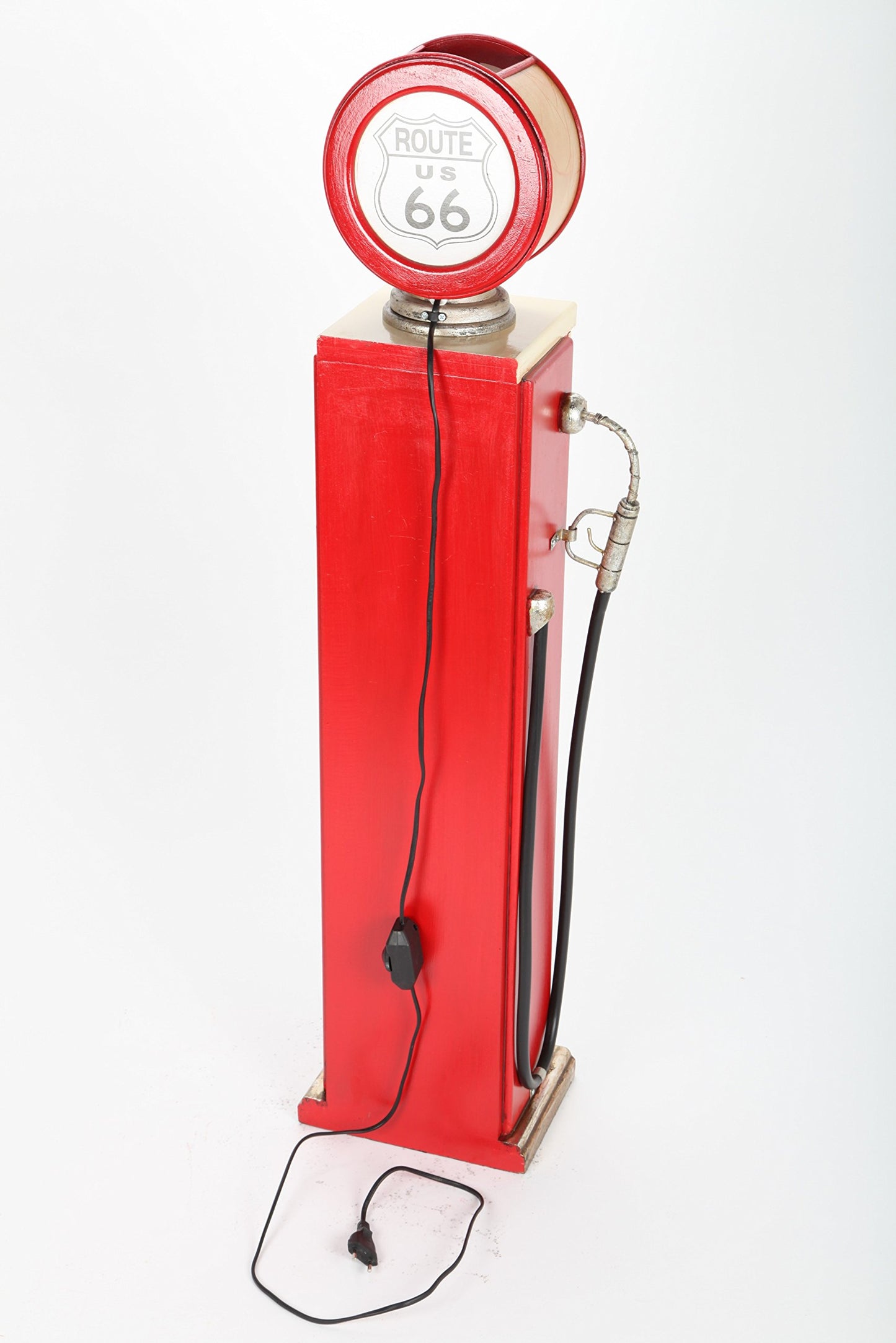 Point-Home - CD cabinet in retro style, shaped like a gas pump, with lighting.