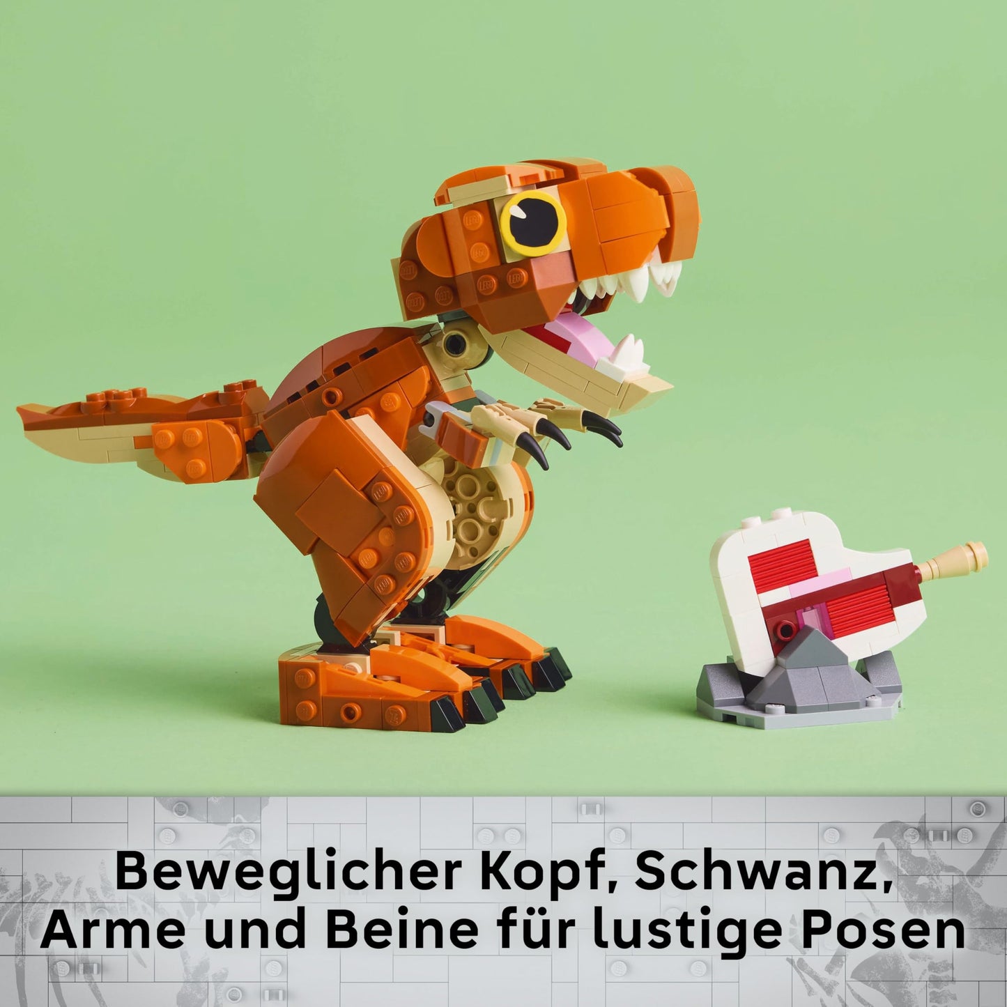 LEGO Jurassic World T.Rex: Dino build toy for boys and girls 7+, set with movable mouth, head, and tail 76967, gift for kids.