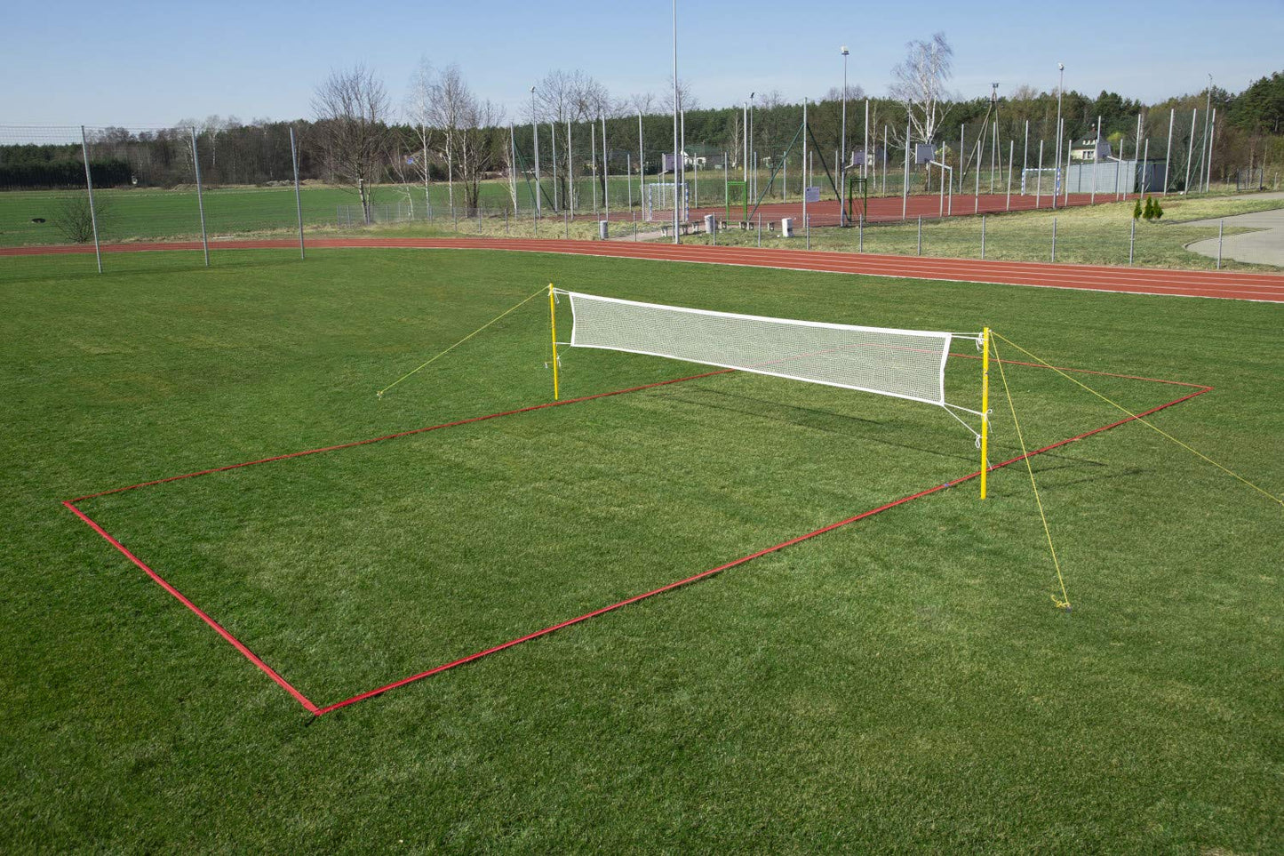 RomiSport lines for beach volleyball court marking Courtline 16mx8m lines for beach volleyball width 5cm Beach volleyball marking Blue grass sand