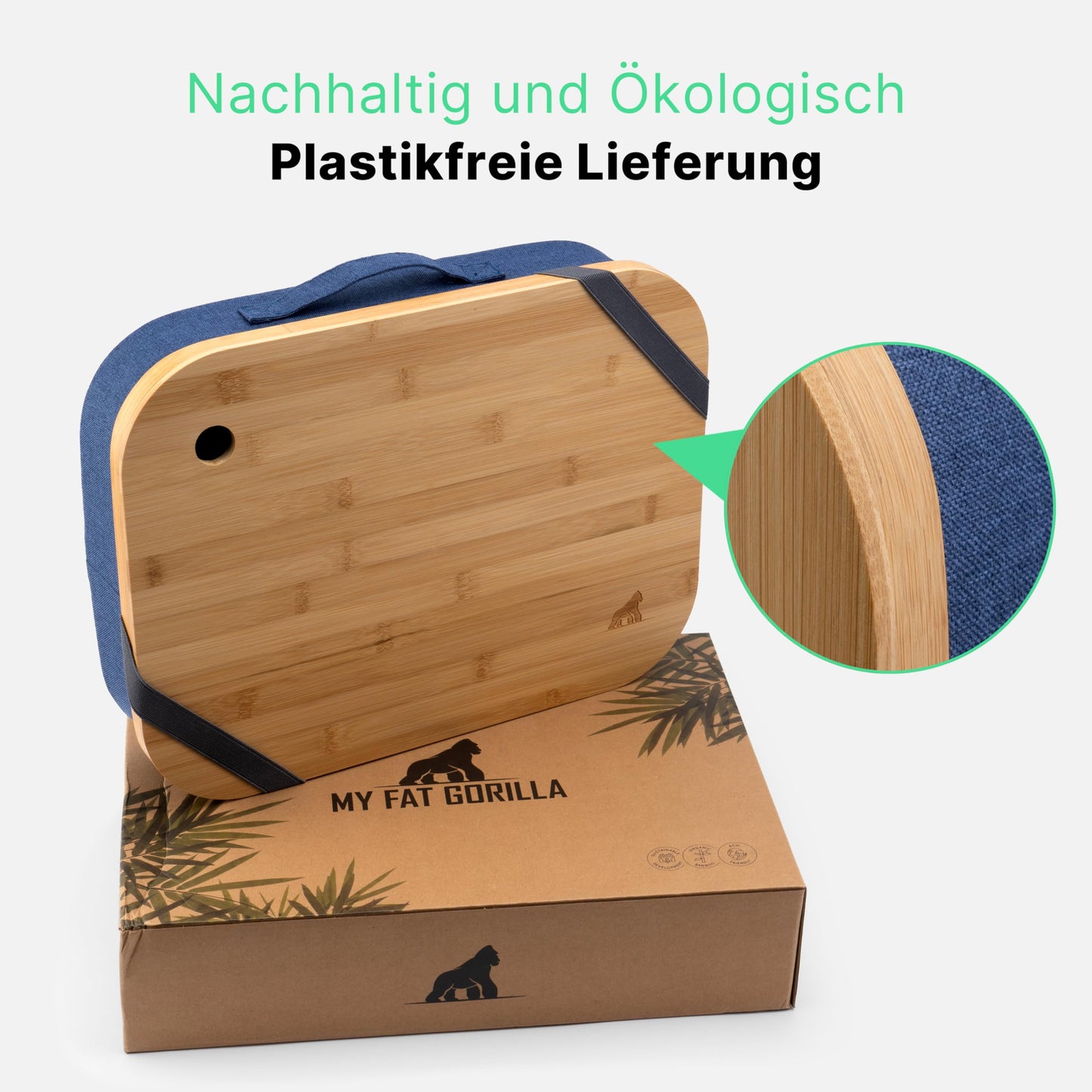 MY FAT GORILLA Laptop cushion bamboo with storage compartment and cable hole, laptop pad for up to 17 inches, laptop table for bed, laptop work tray, laptop table for sofa, laptop cushion wood