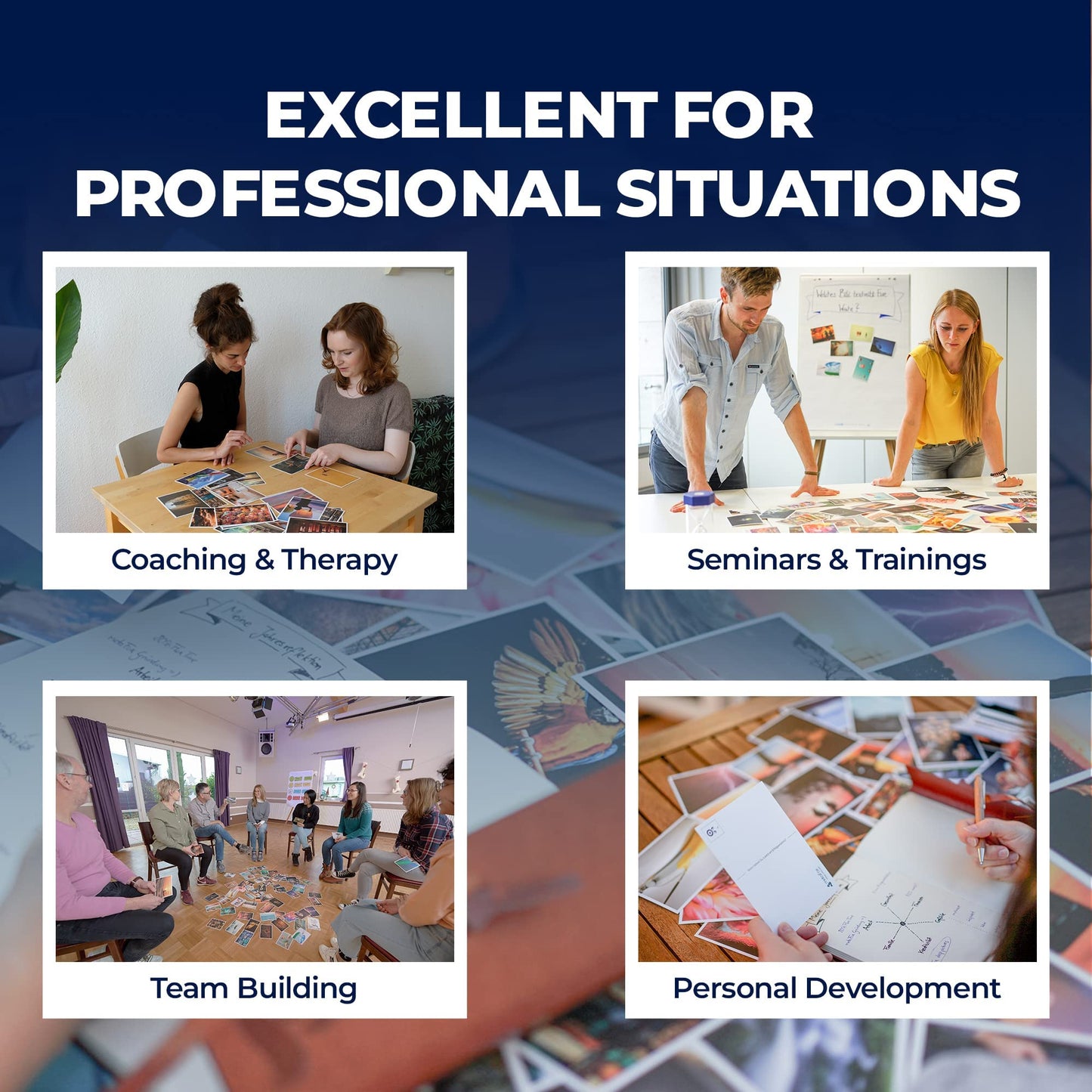 metaFox 'Positive Psychology' - For Coaching and Therapy - Inspirational and Mindfulness Cards, Positive Affirmations for Coaching, Motivational Postcards