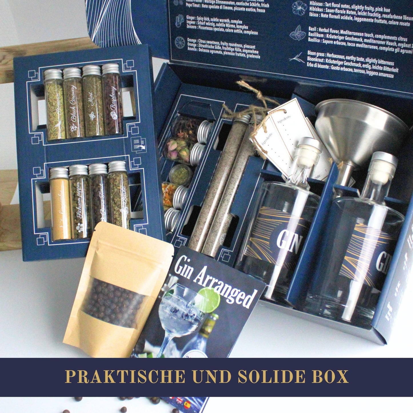 L&G® Gin set - spice and accessory set for personalized creations, ideal unique gift for Christmas, birthday or Valentine's Day, unparalleled DIY tasting experience.