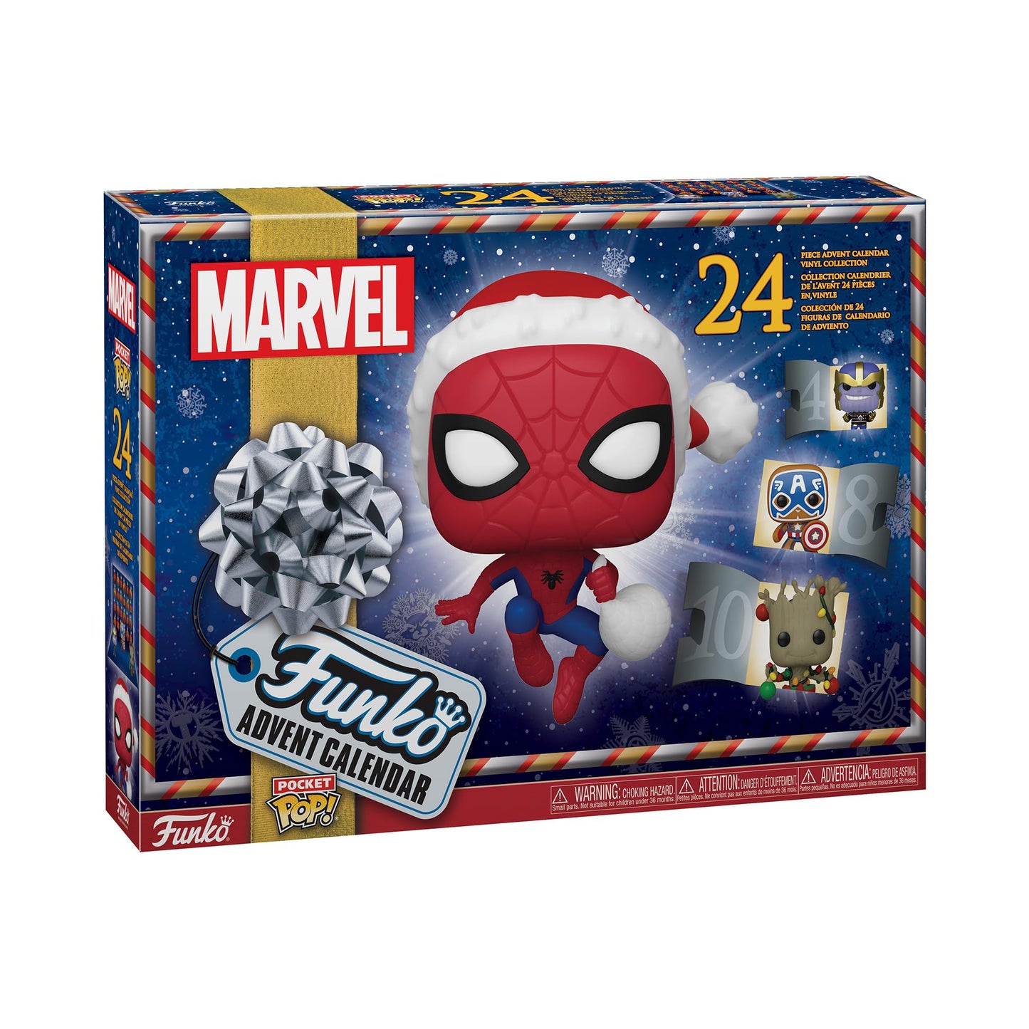 Funko Advent Calendar: Marvel Holiday - Groot - Marvel Comics - 24 days of surprises - Vinyl minifigure for collecting - Mystery box - gift idea - holiday fun for Christmas.