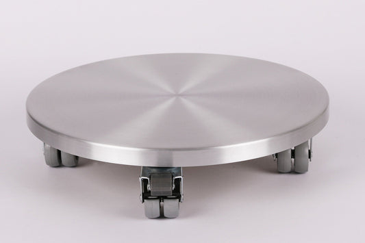 Furniture/plant dolly (Pro) Ø 40 cm, aluminum, 300kg, double casters + brake, Brand: Szagato, Made in Germany (Design plant dolly transport dolly)