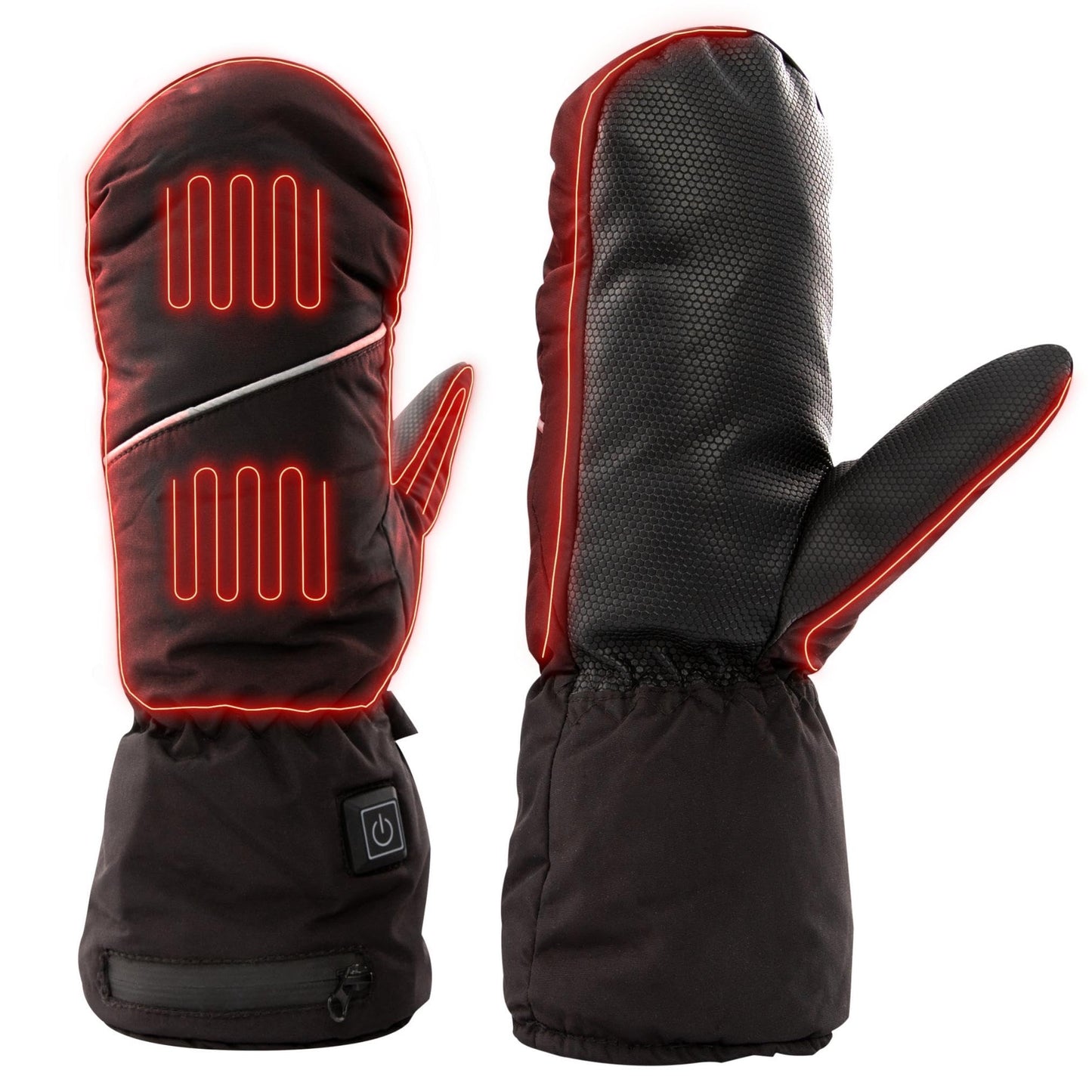 NorthHeat optimized heated gloves | heated mittens for men & women in 3 sizes | rechargeable heating gloves | skiing and outdoor