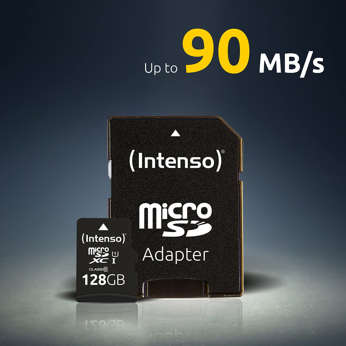Intenso Premium microSDXC 256GB Class 10 UHS-I Memory Card with SD adapter (up to 90 MB/s), black