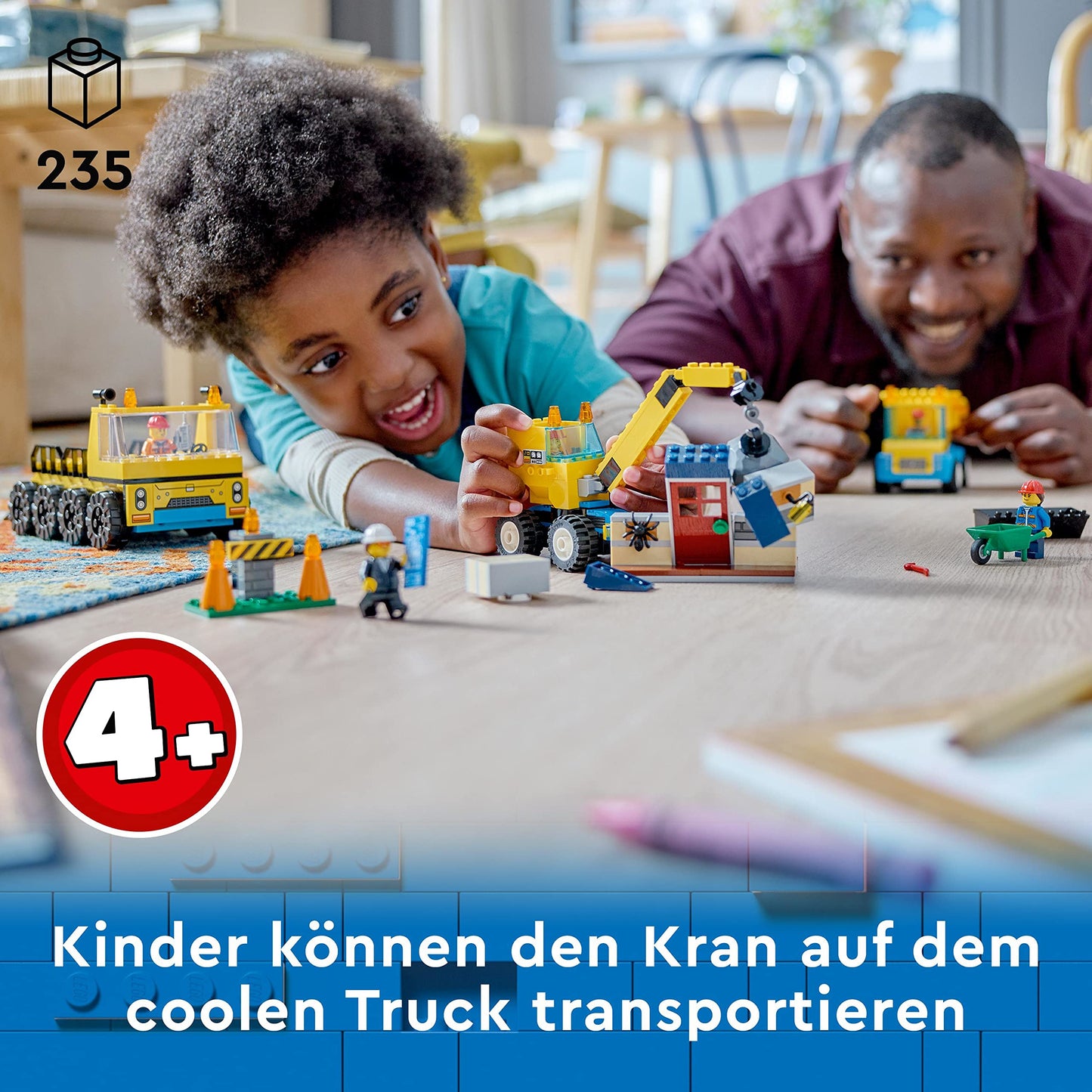 LEGO City Construction Vehicles and Crane with Wrecking Ball, Toy & City Road Roller, Construction Vehicle for Kids aged 5 years.