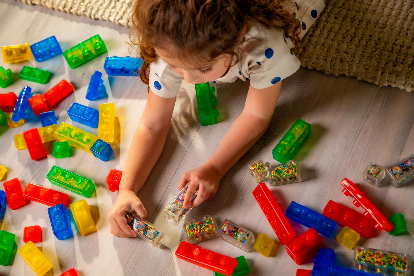 Jelly Blox - Newbie Kit, building toy for ages 2+, includes 11 sensory blocks, construction toy for kids.