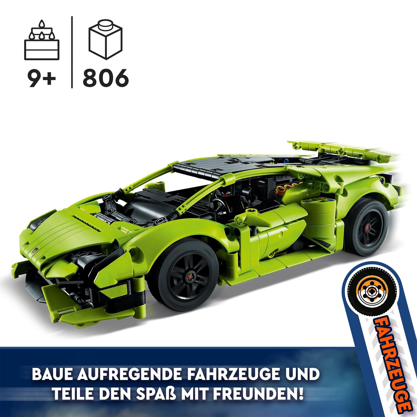 LEGO 42161 Technic Lamborghini Huracán. Toy car model building kit for kids, boys, girls, and motorsport fans. Great car gift for collecting.