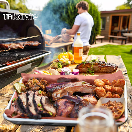 Tixlafe Butcher Paper Pink, BBQ Kraft Paper 60cm x 25m the original Butcher Paper for grilling, smoking, fish, meat, perfect for cooking juicy