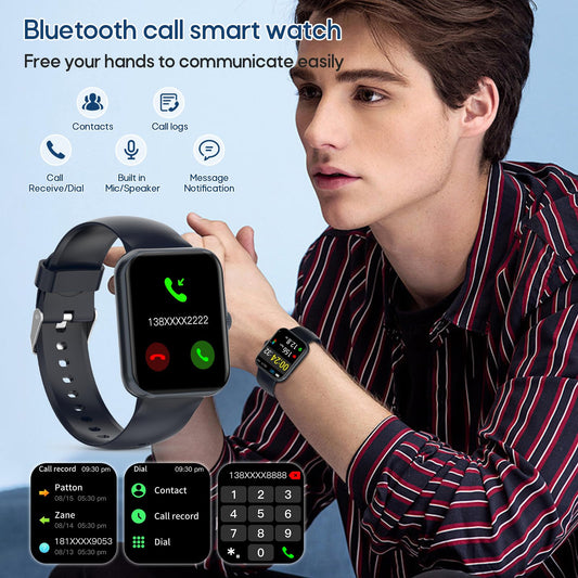 Women's smartwatch, fitness tracker 1.83 Full Touchscreen fitness watch for women, 37 sports modes activity tracker, pedometer, heart rate monitor, men's smartwatch with phone function for Android iOS.