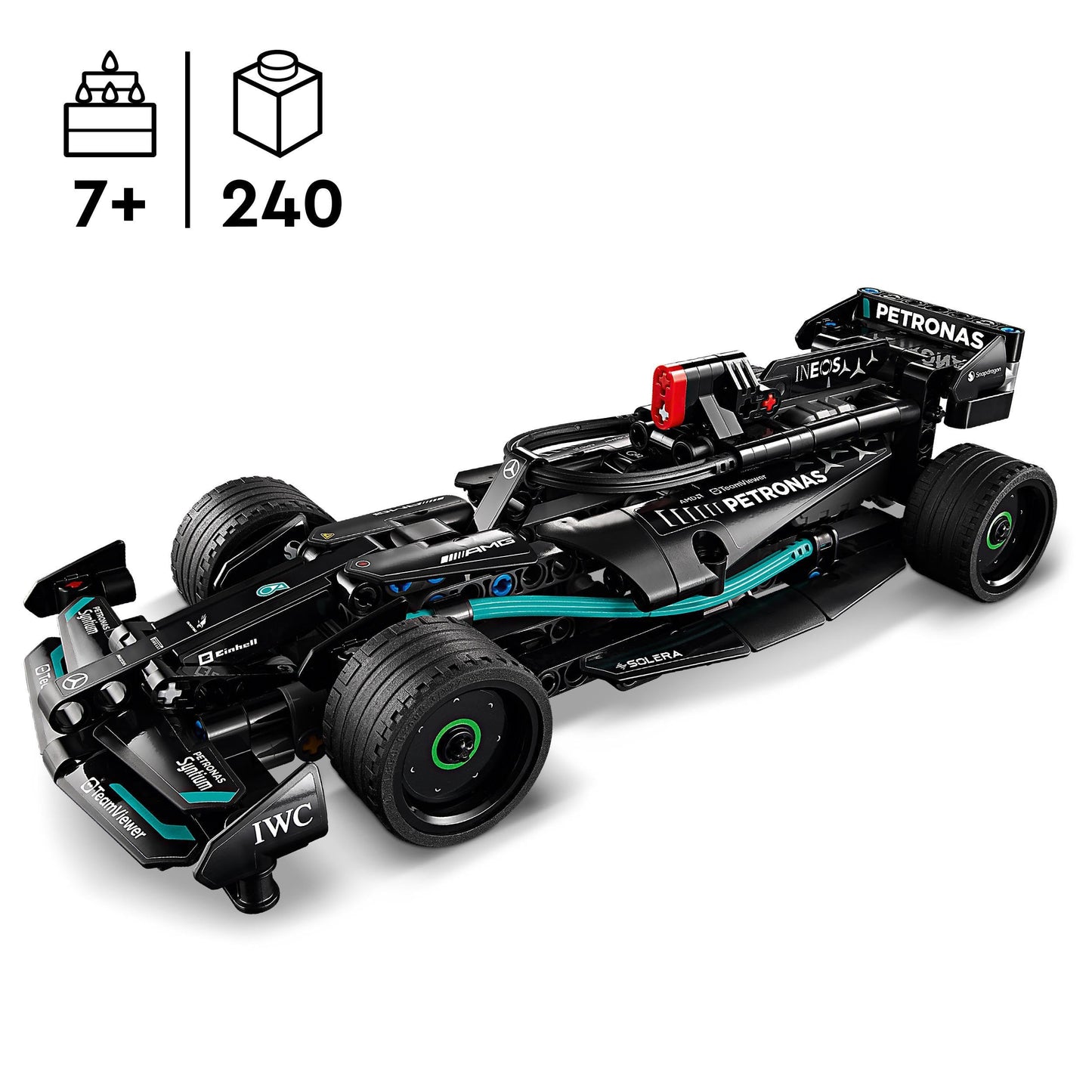 LEGO Technic Mercedes-AMG F1 W14 E Performance Pull-Back, model race car & Technic NEOM McLaren Extreme E Race Car Set, car toy with pull-back motor