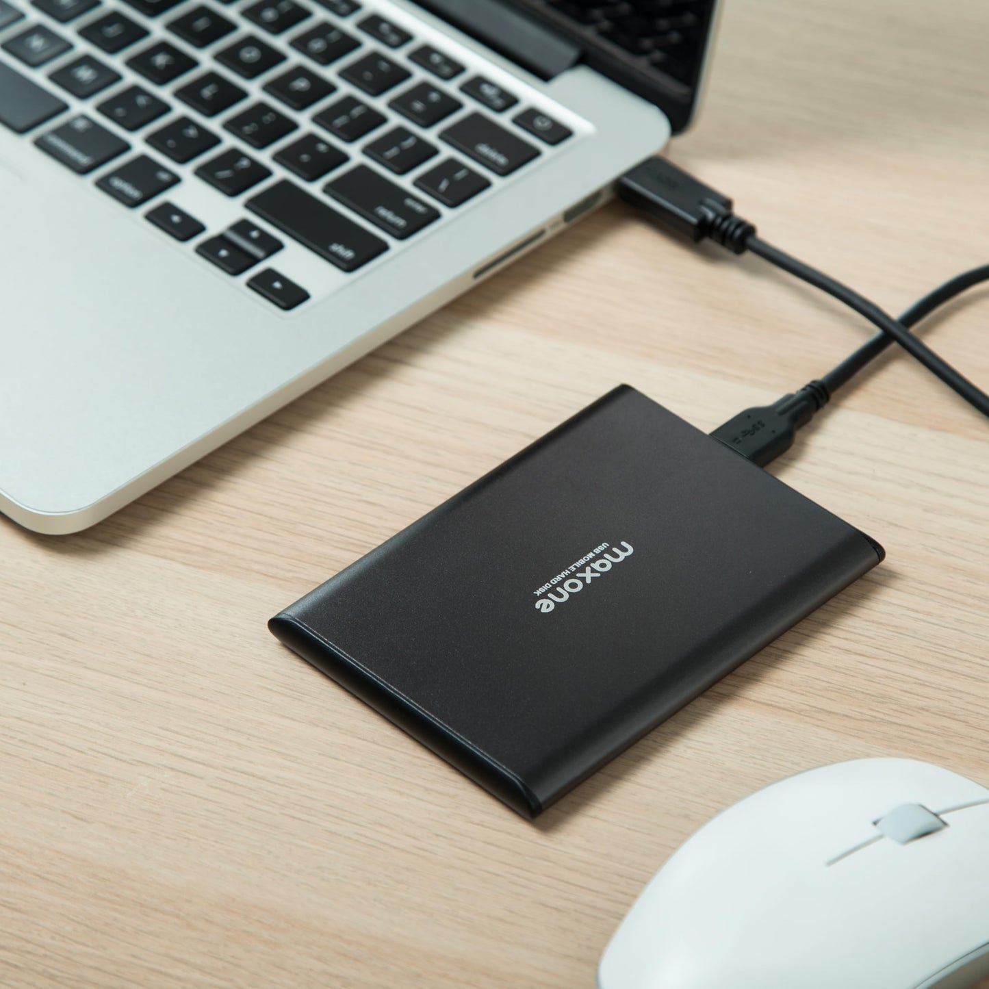 Maxone External Hard Drive Portable 1TB - 2.5 Inch USB 3.0 Backups HDD Portable for TV, PC, Mac, MacBook, Chromebook, Wii U, Laptop, Desktop, Windows (1TB, Grey)