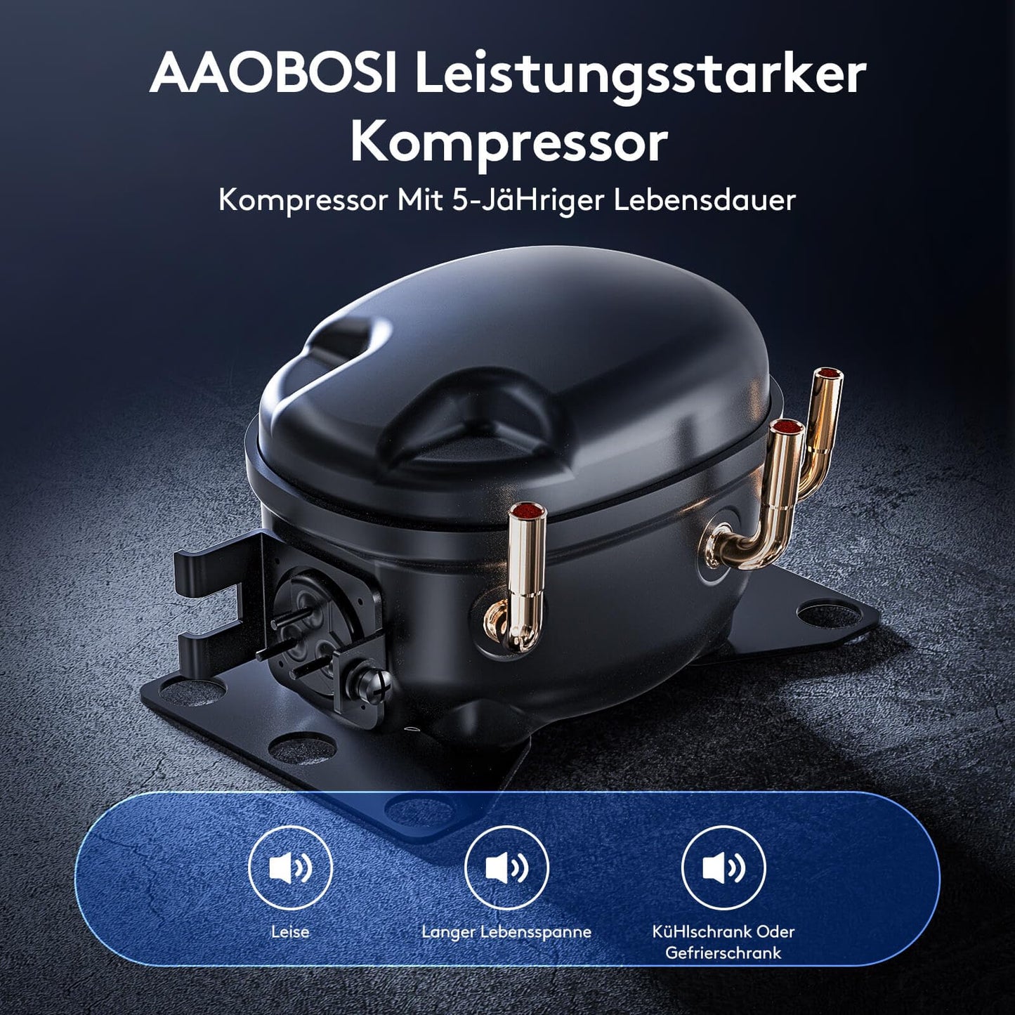 AAOBOSI Compressor Cooler 58L, Car Cooler -20°C to 20°C, Electric Cooler with USB Port, Durable Cooler 12/24V 230V for Cars, Trucks, Boats, RVs, Camping, and Fishing.