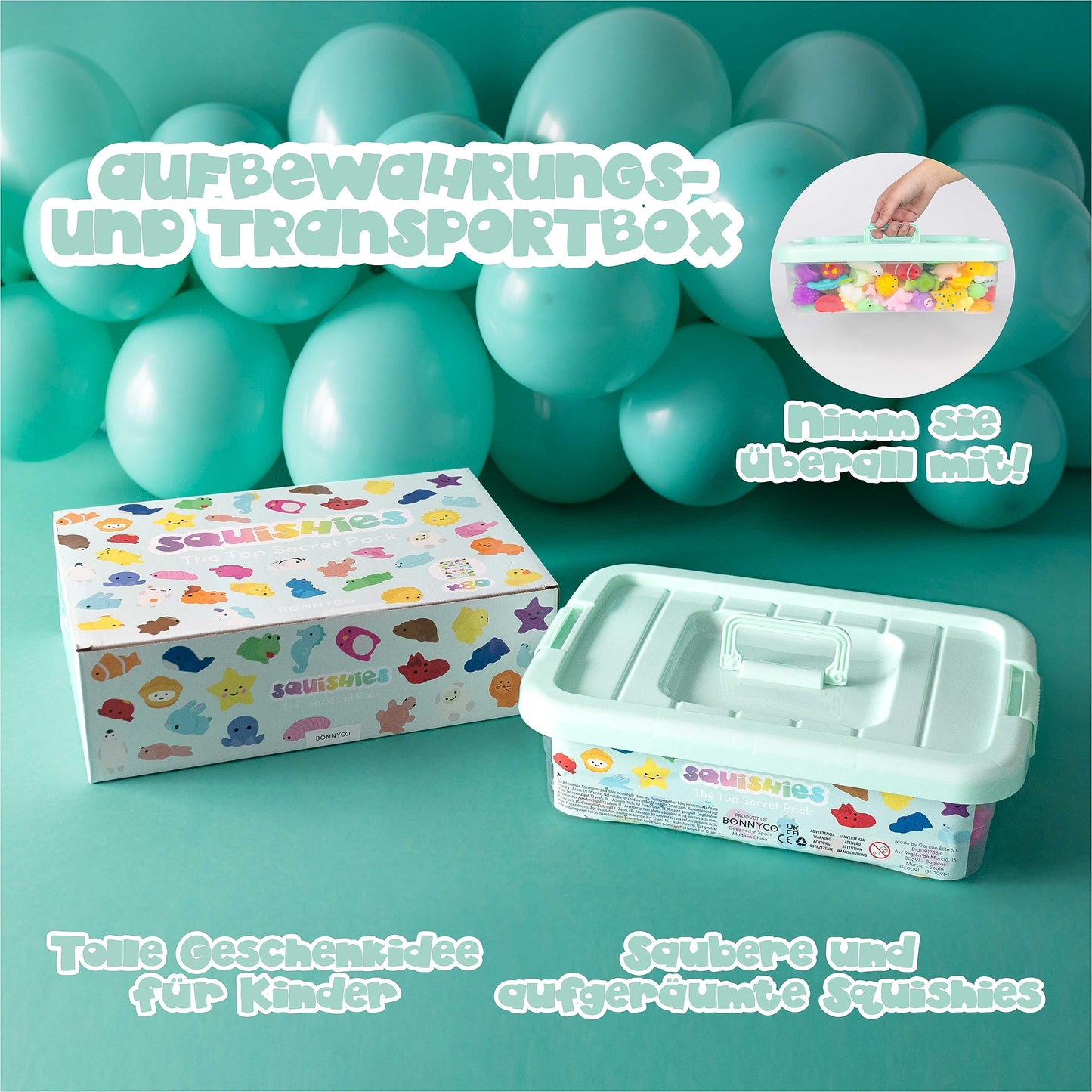 Mochi Squishy Set Party Favors for Kids Birthday 80 Pieces - BONNYCO | Small Gifts for Kids, Party Favor, Pinata Filler | Back to School Giveaways Set