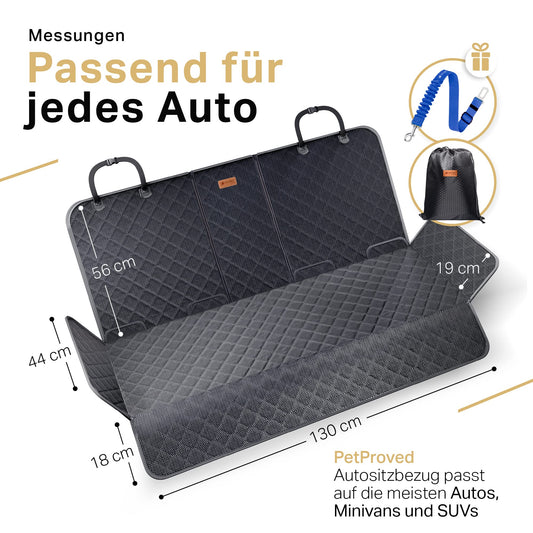 PETPROVED dog blanket car back seat car seat cover back seat protector car protective cover back seat protector car protection cover dog back seat (bench cover)
