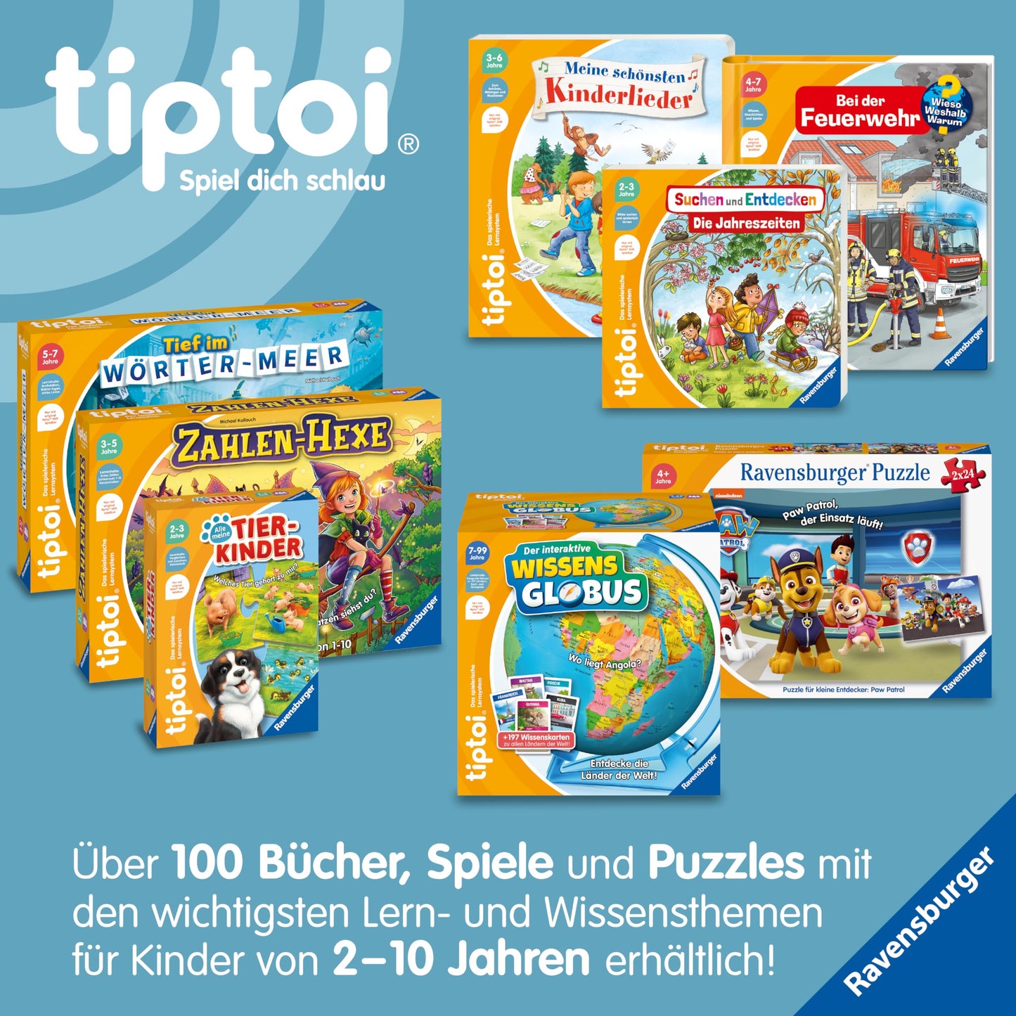 Ravensburger tiptoi game 00202 - PAW Patrol Rescue Mission - educational game for children aged 4 and up, licensed game for boys and girls, for 1-4 players.