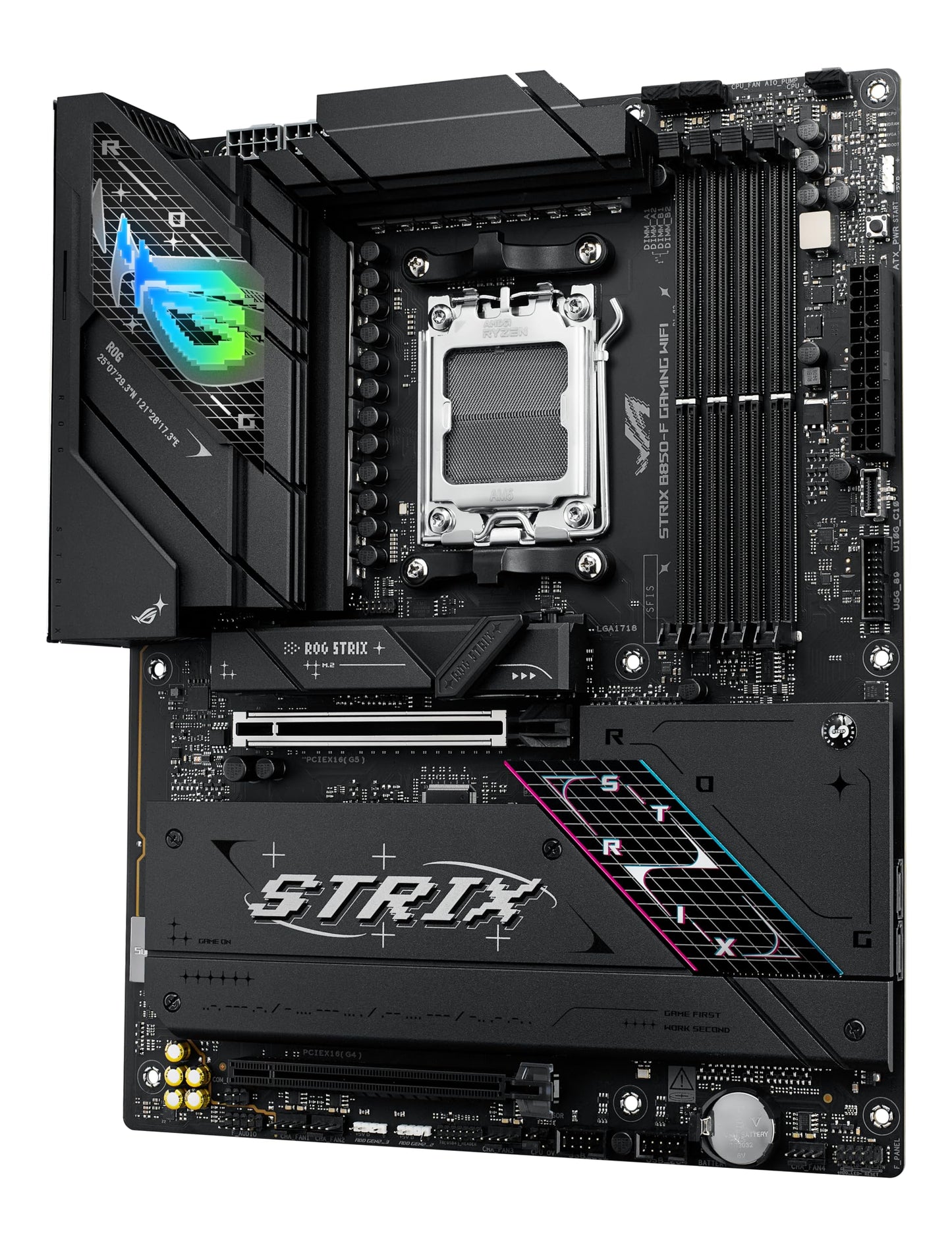 ASUS ROG Strix B850-F Gaming WiFi motherboard socket AMD AM5 (AMD B850, ATX, DDR5 memory, PCIe 5.0, WiFi 7, 2X PCIe 4.0 M.2, Aura Sync)
