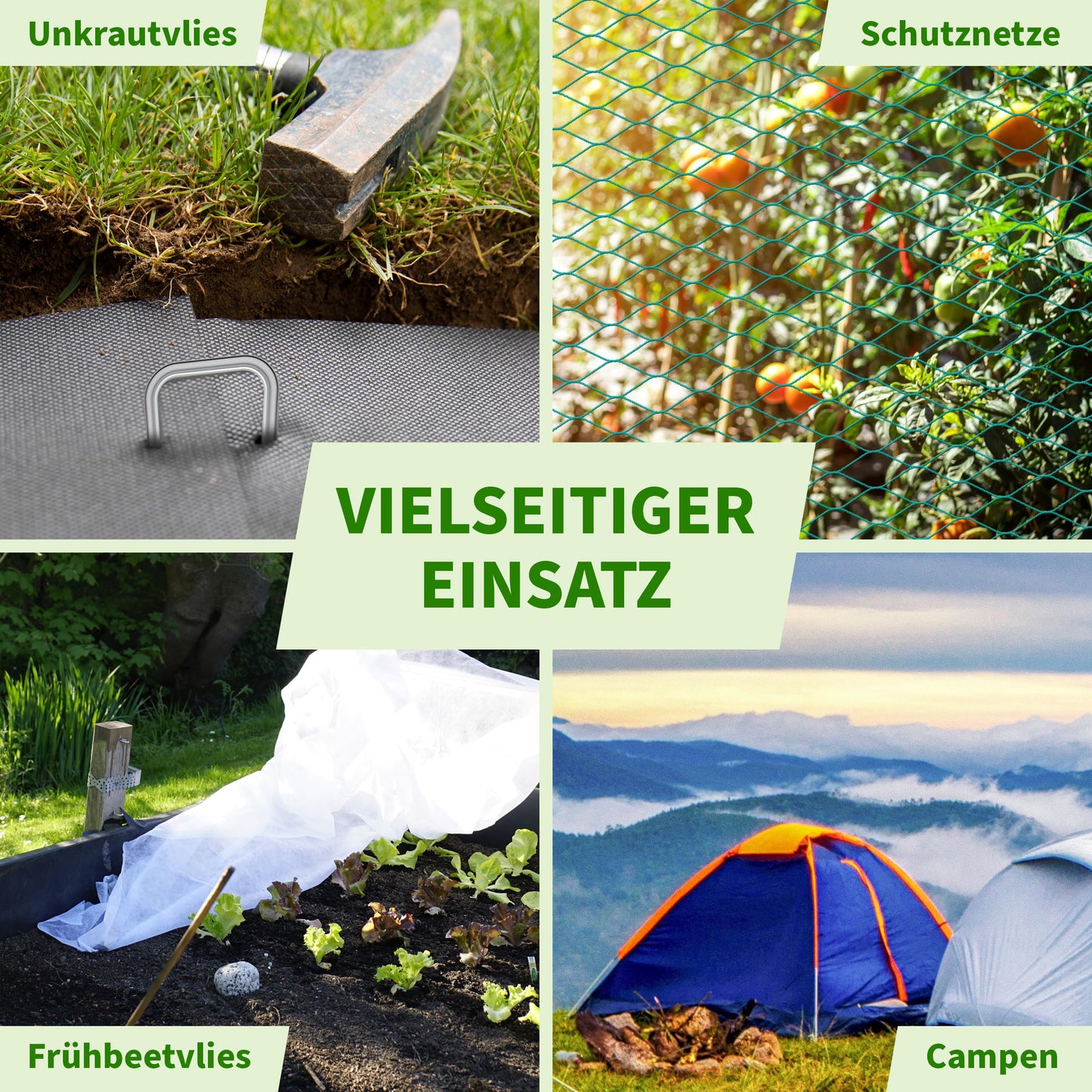 TTL Garden 100x Ground Anchors 150 x 25 x Ø 2.9 mm - galvanized & hardened carbon steel pegs for weed control fabric, garden fleece, fence, bird netting, camping - anti-rust, durable, and rust-free.