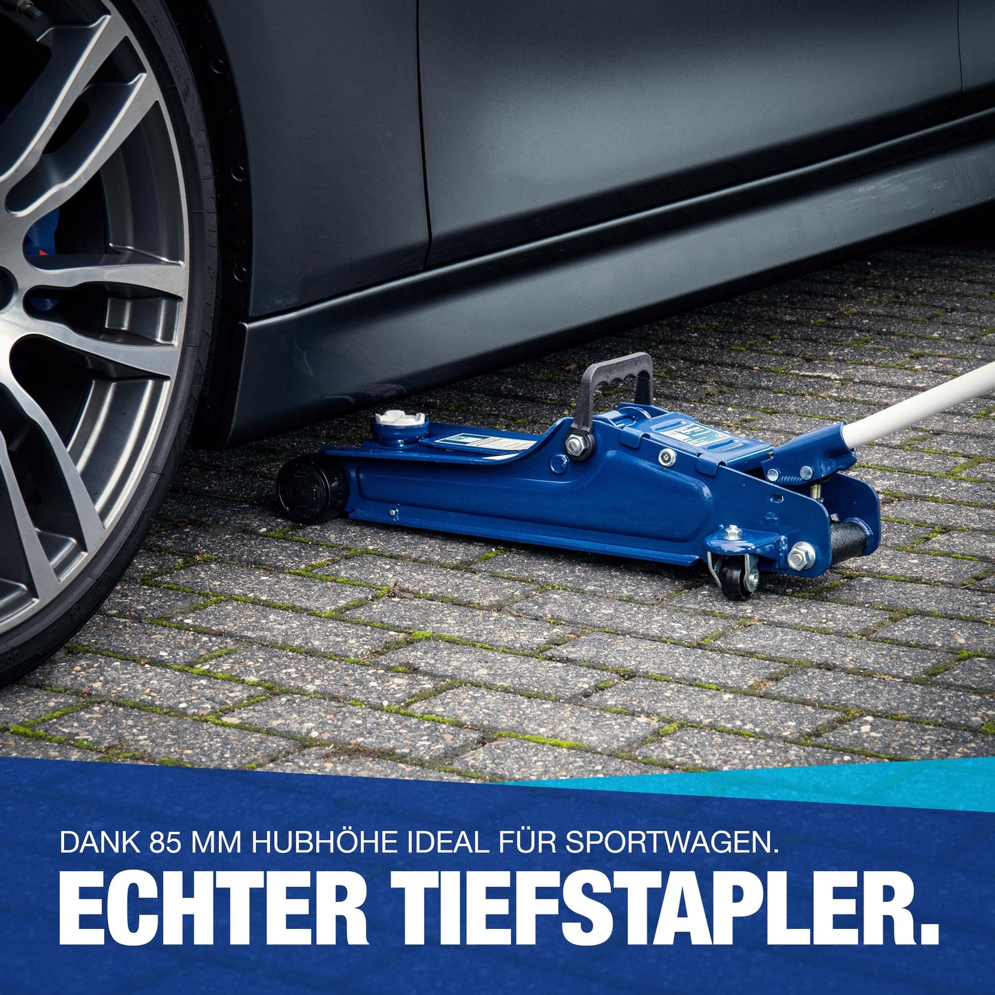 NTG Hydraulic Jack 2t -TUV Certified- Low Profile Floor Jack 2000kg 85-375mm Car Workshop, Cars & Lowered Vehicles - up to 2,000 kg Load Capacity