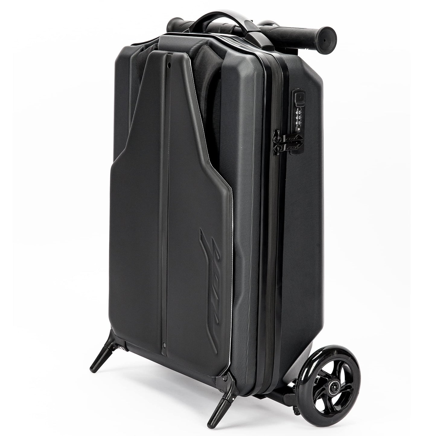 Flea - Transformable scooter adult + carry-on luggage case + backpack | Adult scooter + hard shell suitcase + messenger bag | Adult kick scooter | Foldable | Design made in Germany