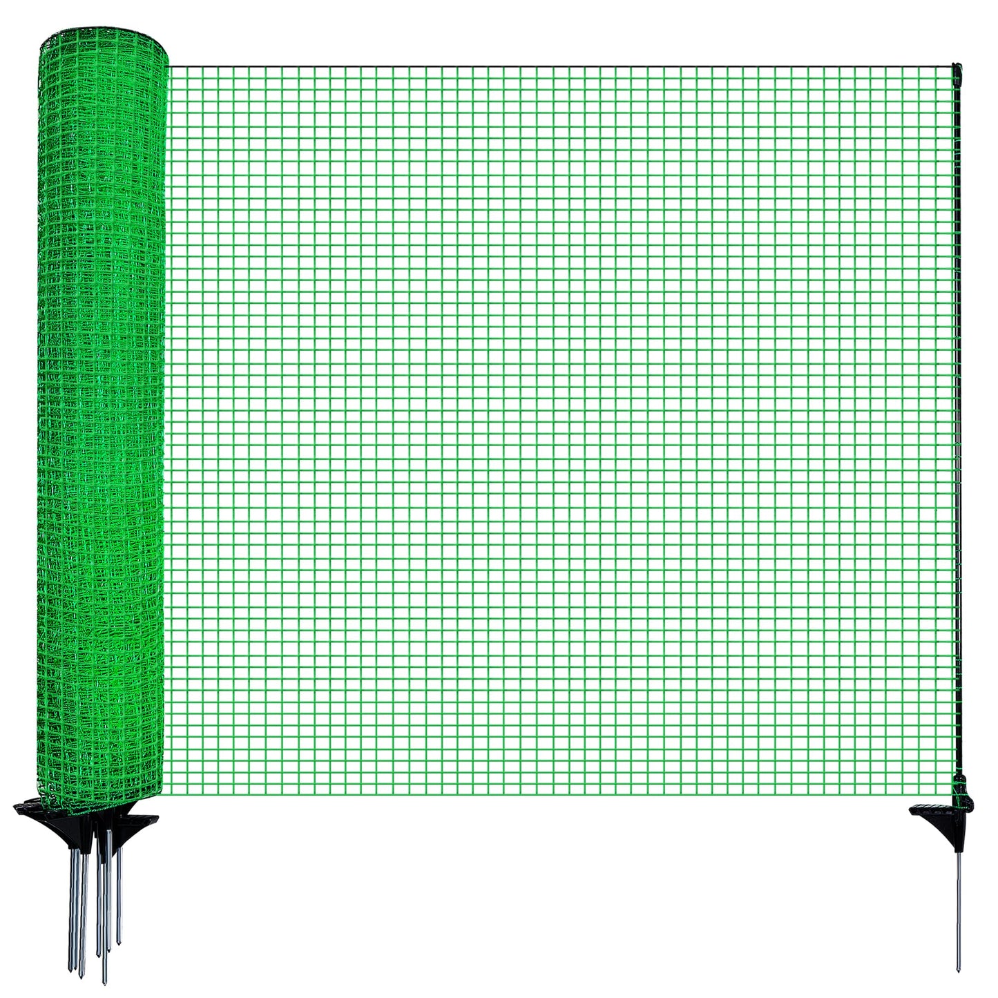 Signstek electric fence, portable fence 90 cm tall, 25m long, 15 stakes, garden net, camping fence, chicken fence, dog fence, barricade fence, stake fence, boundary fence.