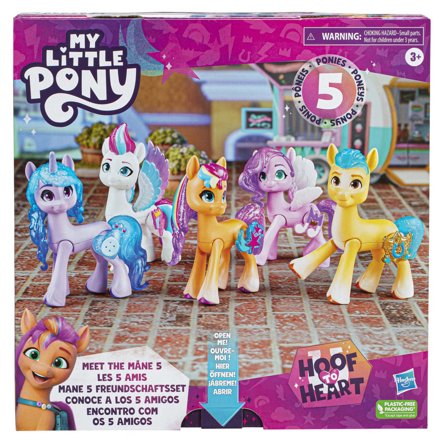 My Little Pony Mane 5 Friendship Set, collectible set featuring 5 pony figures, perfect gift for children ages 3 and up.