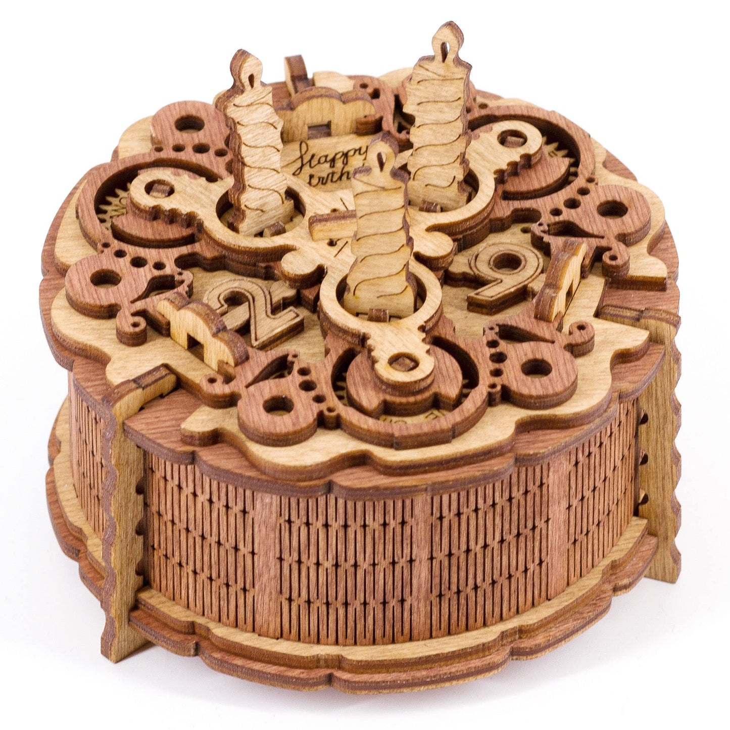 iDventure Happy Birthday Puzzlebox. Personalized birthday gift. Mechanical treasure chest. Escape room game 3D wooden puzzle puzzle. Brain teaser for adults and puzzle box for teenagers 14+