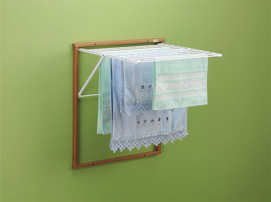 Arredamenti Italia wall clothes stand, 604 Kledy wall, wood - foldable - 6.5 mt line - color: cherry wood