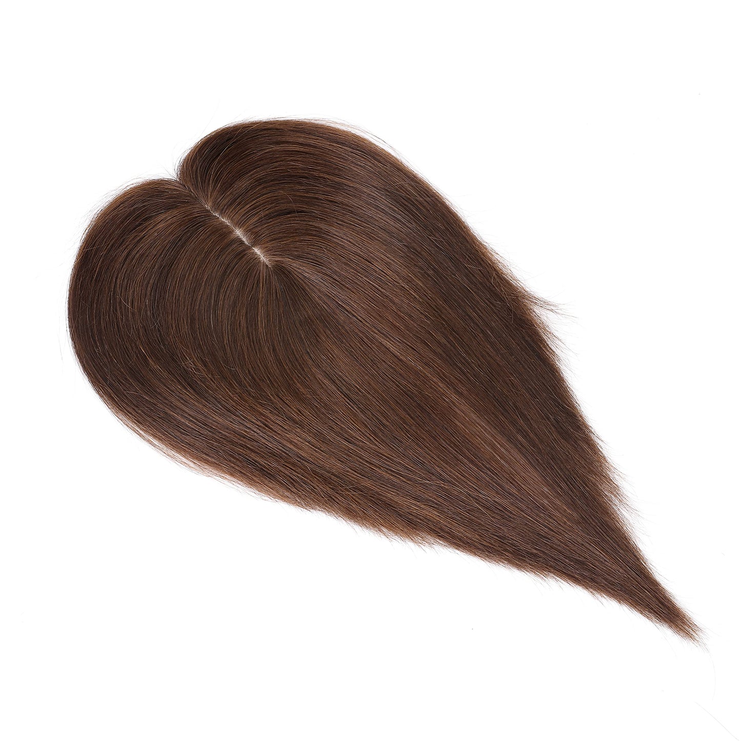 Silk-co hairpieces real hair clip-in extensions real hair toupee hair extension toupee hair extensions for women 7A human hair 30cm-38g 04# medium brown