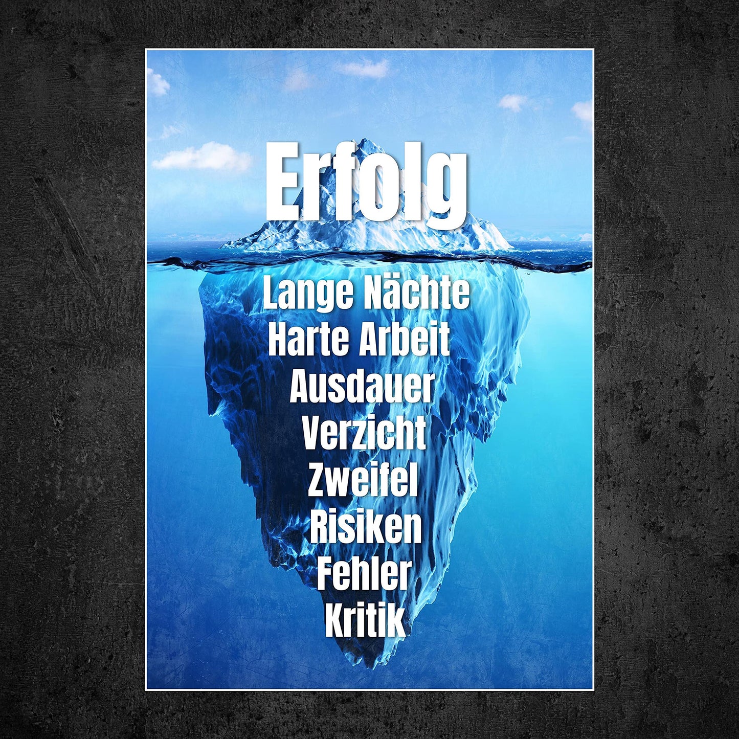 wandmotiv24 Poster as wall decor, size 100x70cm, Success Iceberg, Arctic, Work, Modern wall decor, Wall art, Decor, Picture M0031