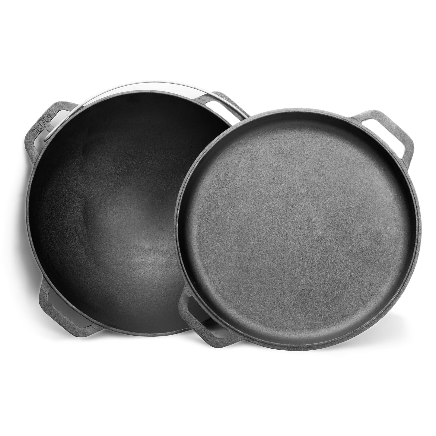 4BIG.fun Cast Iron Kazan 8 L Swivel Pot Kasan with Lid Frying Pan Wok Pan Grill Camping Pot Kettle Asia Wok Traditional Cast Pot Grill Wok
