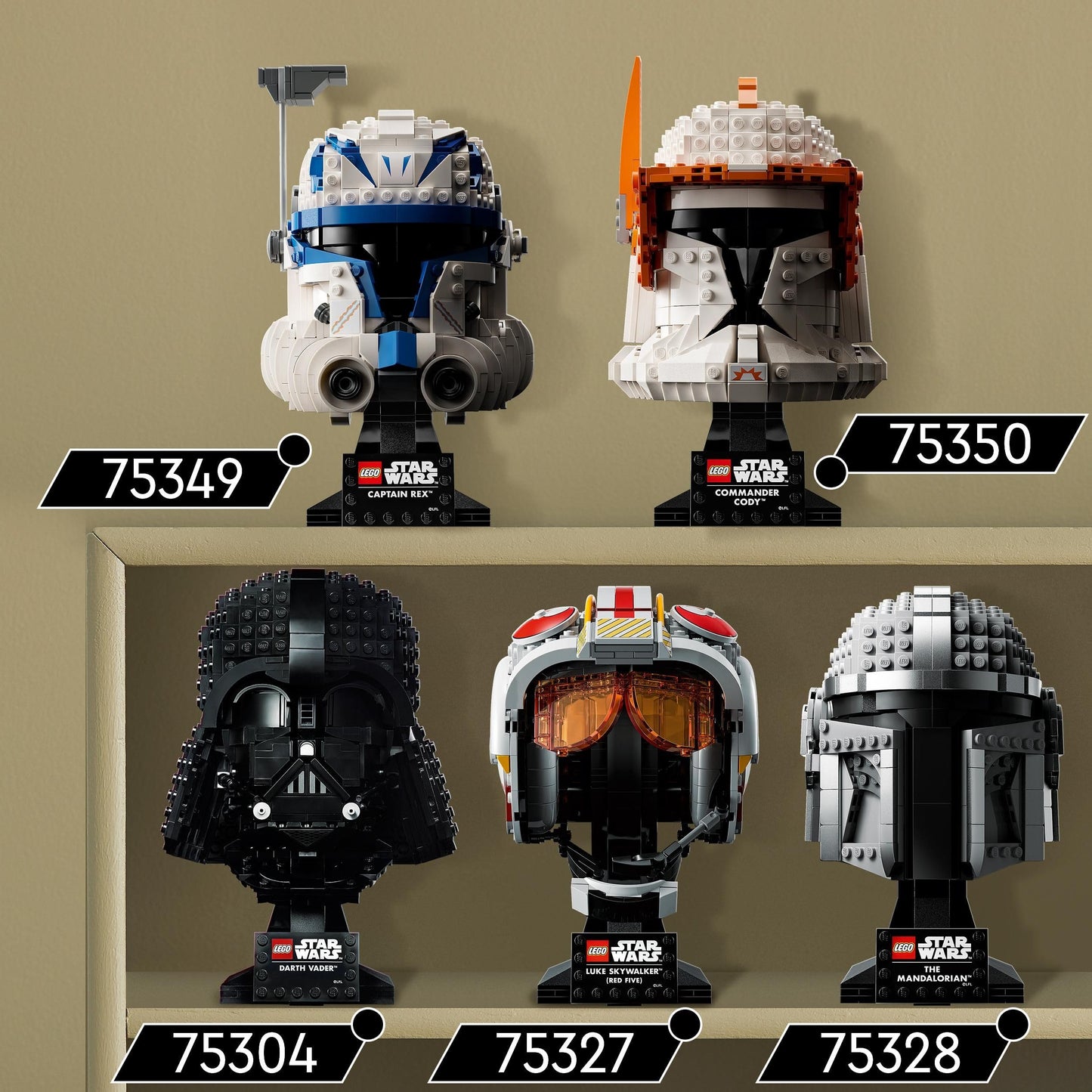 LEGO 75349 Star Wars Captain Rex Helmet Set, The Clone Wars model collector's item for adults, 2023 series, keepsake and gift idea.