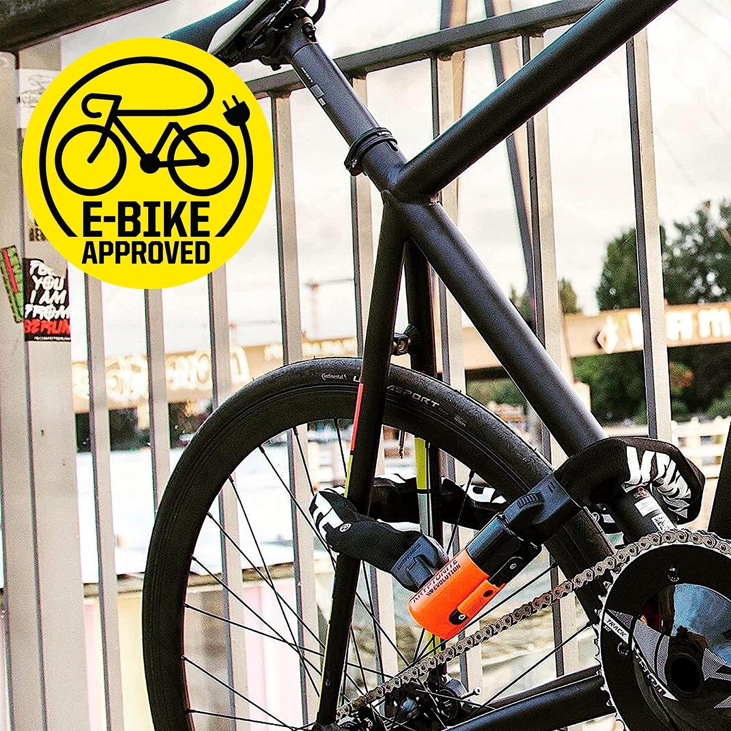 Kryptonite 808 Cable Lock Evolution series 4 Integrated Chain 1090, Black, 90cm & Evolution Mini 7 Cable Kryptoflex Lock, black/orange, One Size