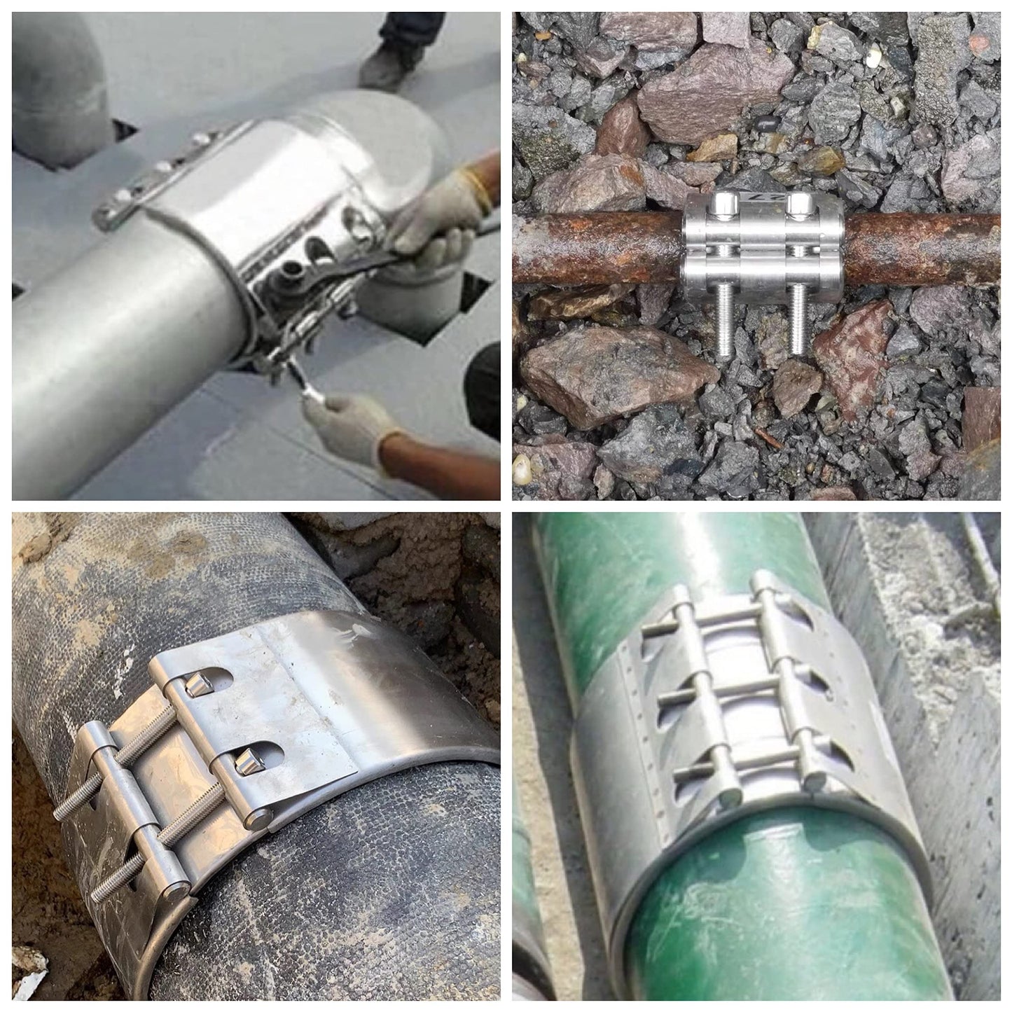 Pipe repair clamp, leak sealer, emergency pipe repair kit for plastic and metal pipes. (106 mm - 112 mm)