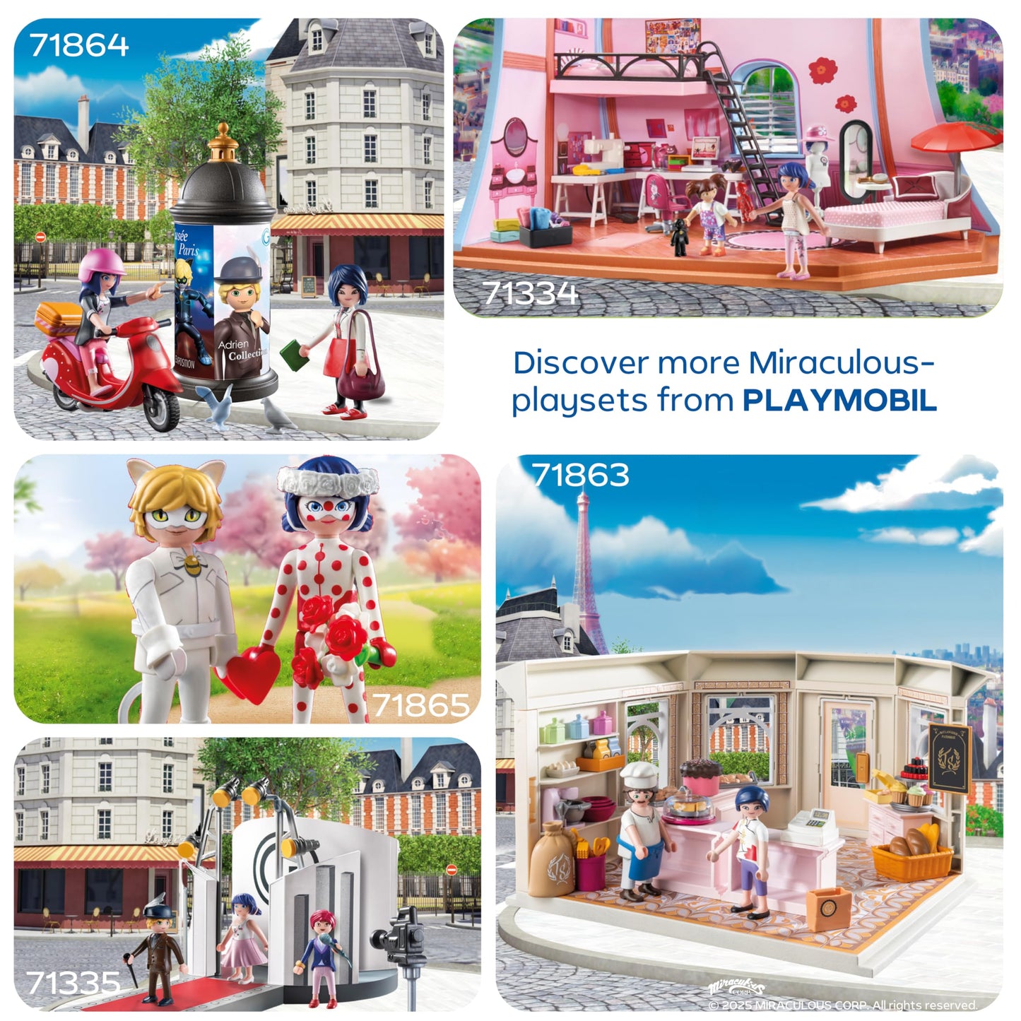 PLAYMOBIL | Miraculous | Roller Ride through Paris | Toy for kids aged 4 and up | Promotes creativity & role play | Includes figure with accessories & detailed set | 71864