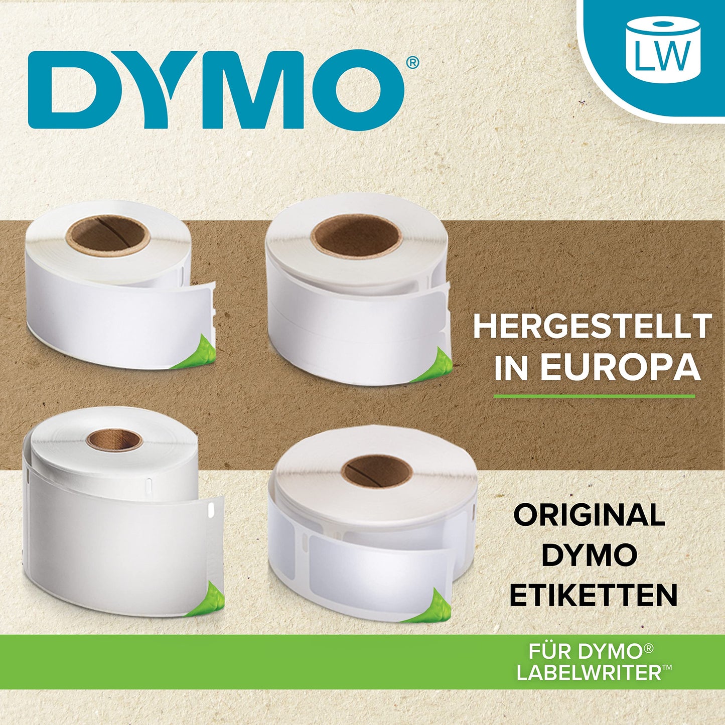 DYMO Original LabelWriter Shipping Labels for LabelWriter 5XL/4XL label printers | 102 mm x 210 mm | 6 rolls with 140 labels each (840 total) | self-adhesive | for LabelWriter labeling device