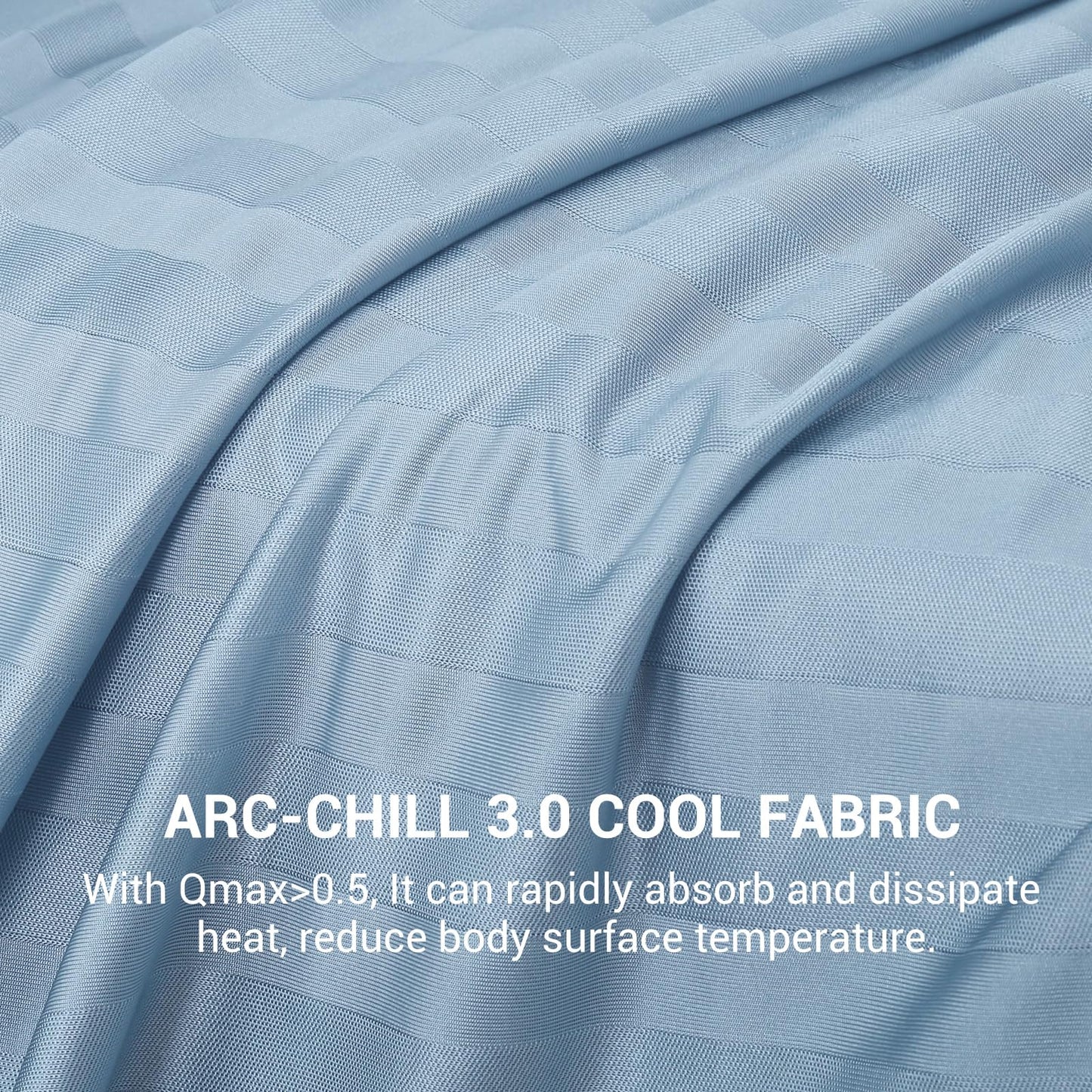 Elegear Cooling Blanket Summer Blanket - Japanese Arc-Chill 3.0 cooling fibers Q-Max>0.5 double-sided Self-cooling Blanket for Better Sleep Hypoallergenic and Breathable Soft Throw Blanket 150 x 200 cm