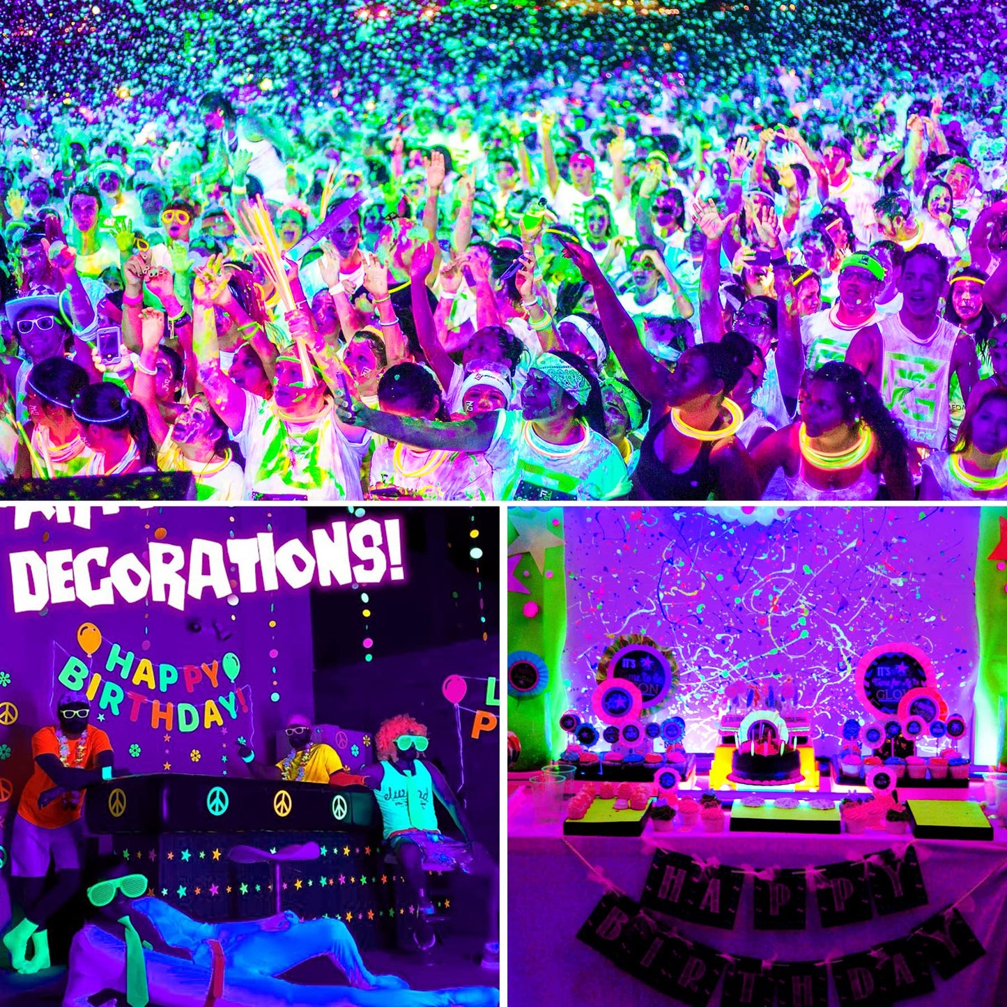 30W LED black light spotlight, NATPOW UV black light floodlight with plug IP66 waterproof black light lamp fluorescence blacklight party light for Halloween aquarium bar neon colors disco (2 pcs)