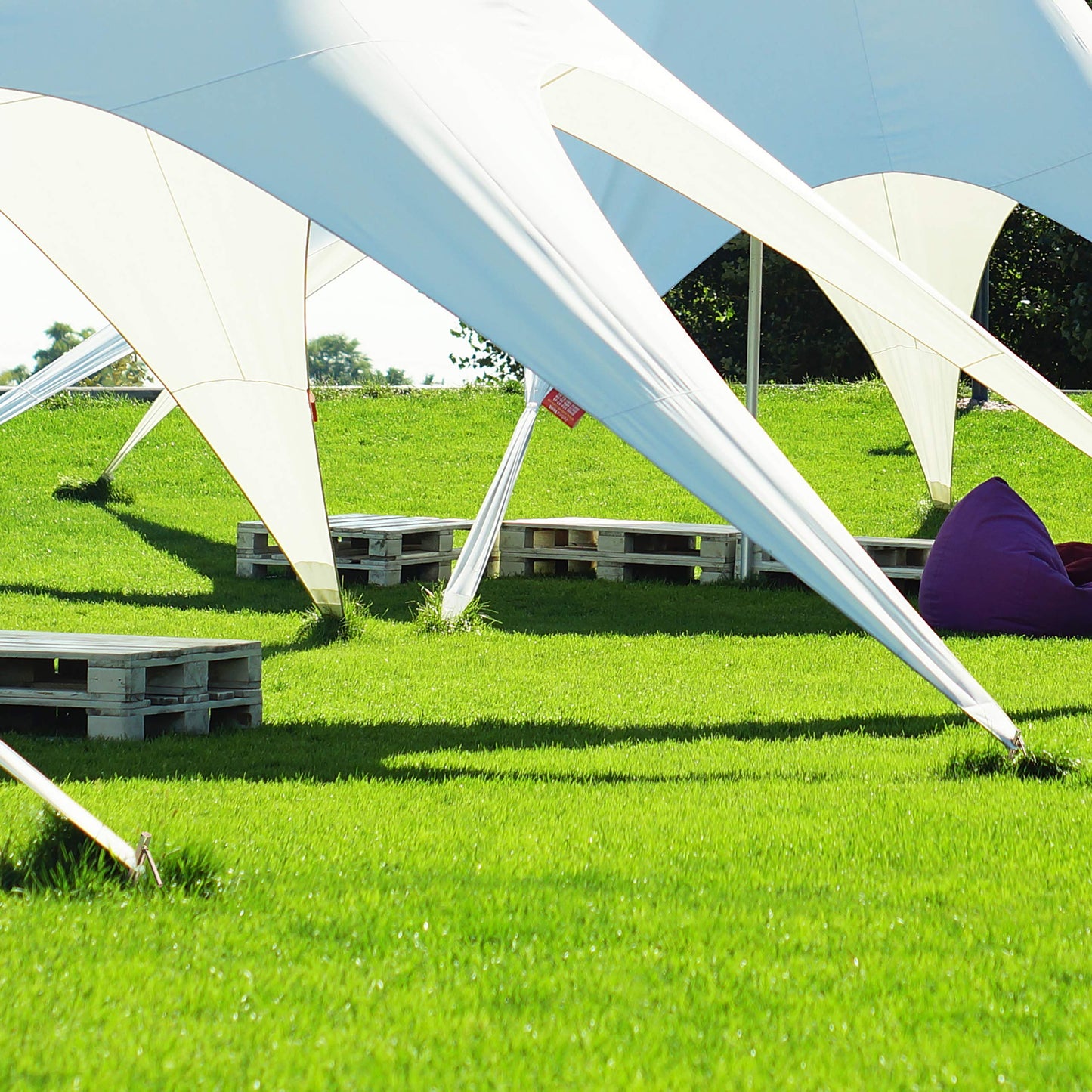 4 x XXL ground anchors, earth anchors for hard ground, 51cm, tent accessories, for driving in, galvanized steel, rock peg, yellow