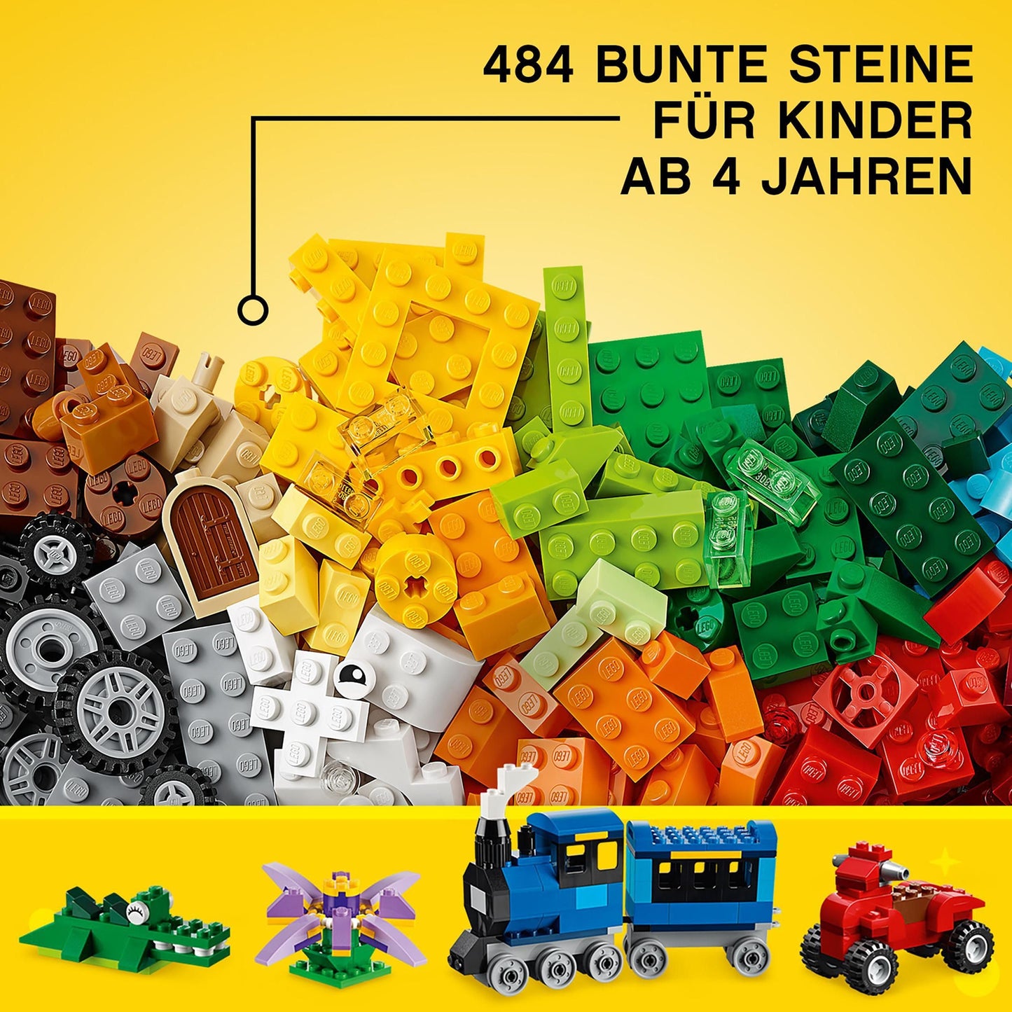 LEGO 10696 Classic Medium Creative Brick Box, building bricks with storage box for kids, gift for boys and girls aged 4 and up