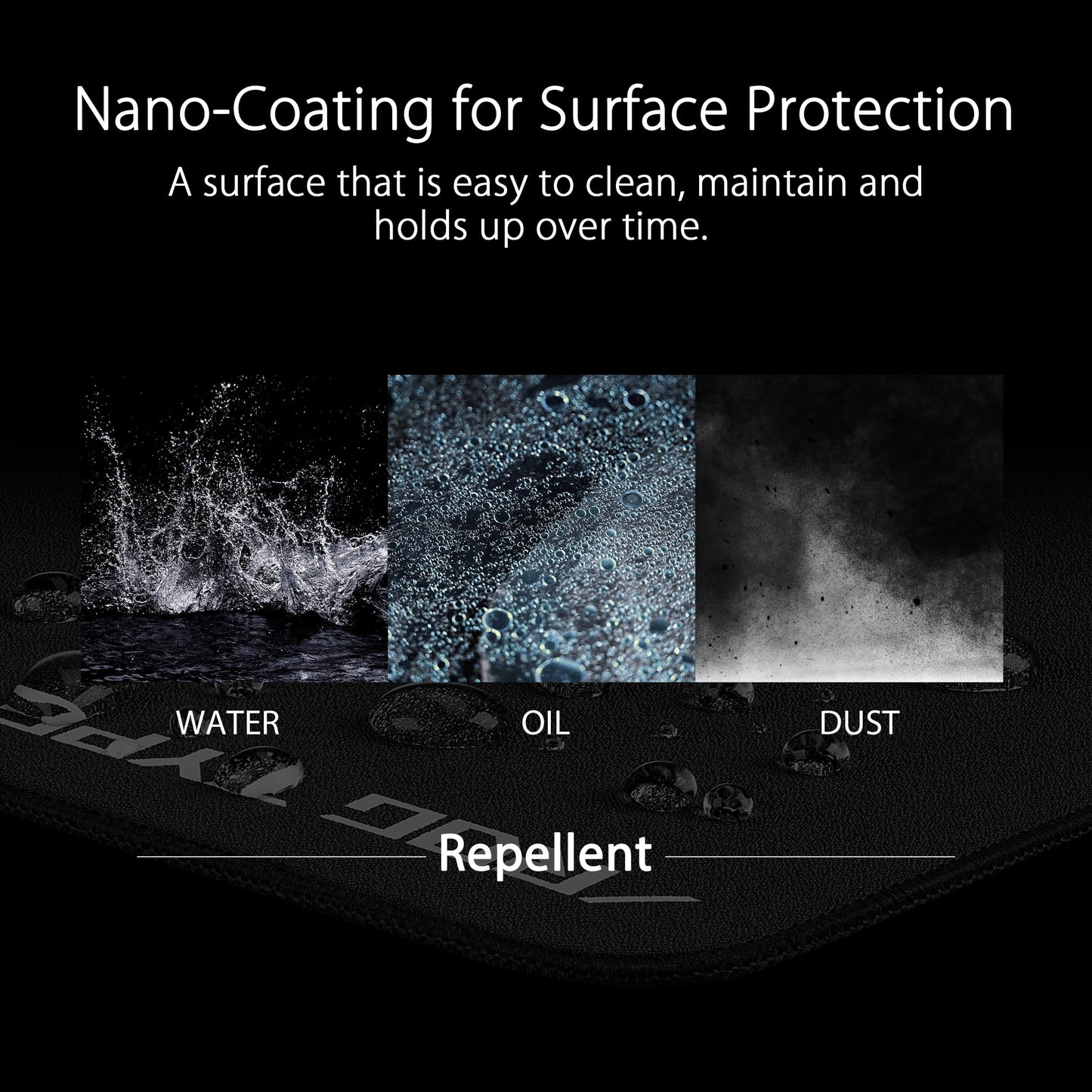 ASUS ROG Home Ace XXL Gaming Mousepad (soft and non-slip rubber base, hybrid fabric surface providing consistency and control, water, oil, and dust repellent)