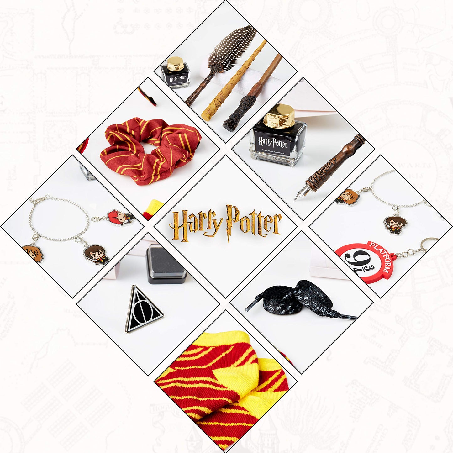Harry Potter Advent Calendar 2025 Children, countdown calendar with 24 surprises, jewelry, hair accessories for girls, stationery set, gift idea (Black cube)