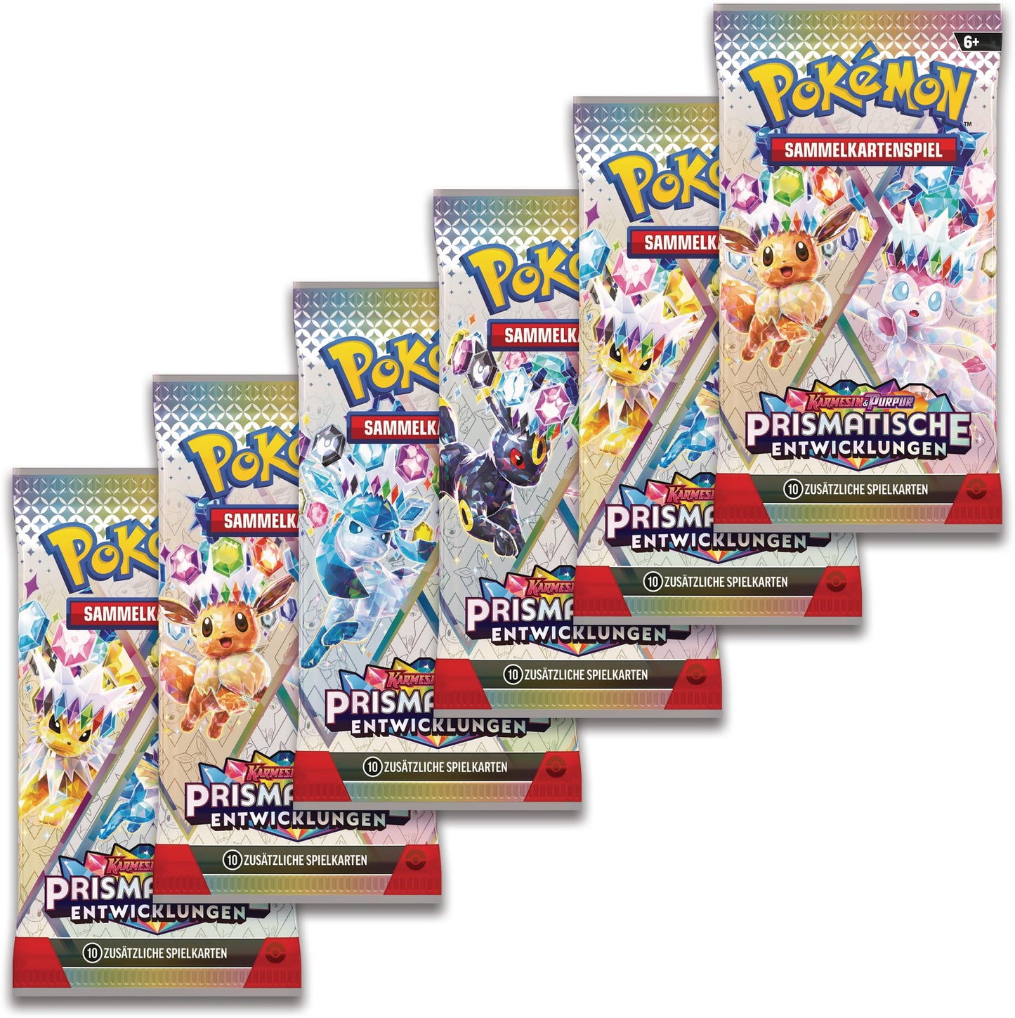 Pokémon Trading Card Game: Booster Bundle Crimson & Purple - Prismatic Evolutions (6 Booster Packs)